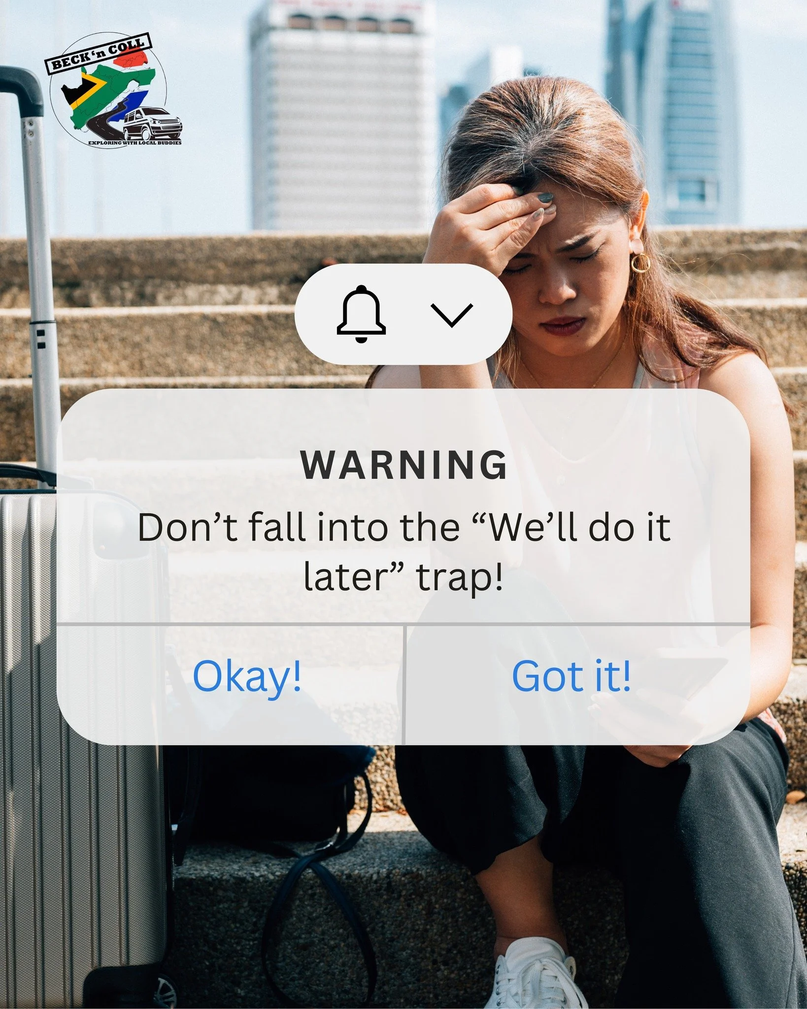 &ldquo;We&rsquo;ll plan later&rdquo; usually turns into&hellip; we didn&rsquo;t go. Or just a whole bunch of last-minute chaos! 🙈

 𝐈𝐭 𝐬𝐭𝐚𝐫𝐭𝐬 𝐰𝐢𝐭𝐡 𝐠𝐨𝐨𝐝 𝐢𝐧𝐭𝐞𝐧𝐭𝐢𝐨𝐧𝐬.
 You&rsquo;ll &ldquo;look into it soon.&rdquo;

𝐓𝐡𝐞𝐧 𝐥