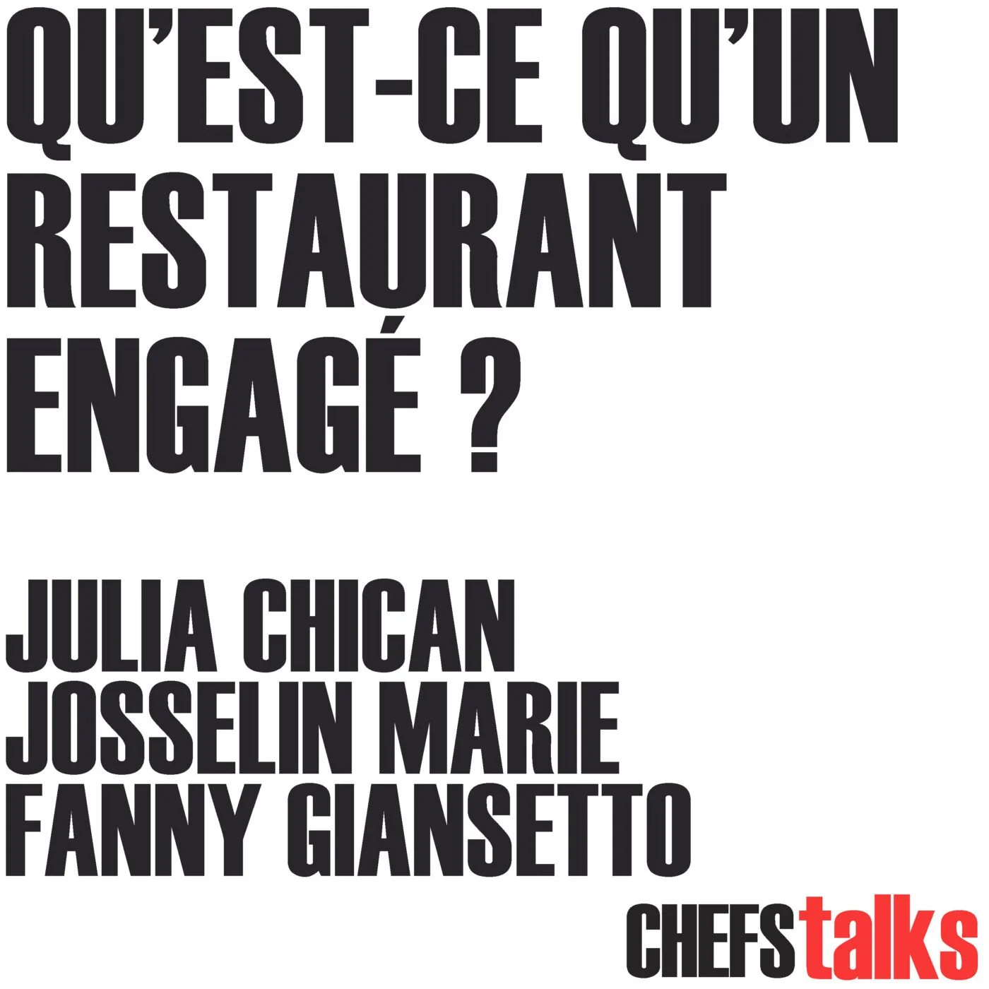 Qu'est-ce qu'un restaurant engagé ? — CHEFS Talks