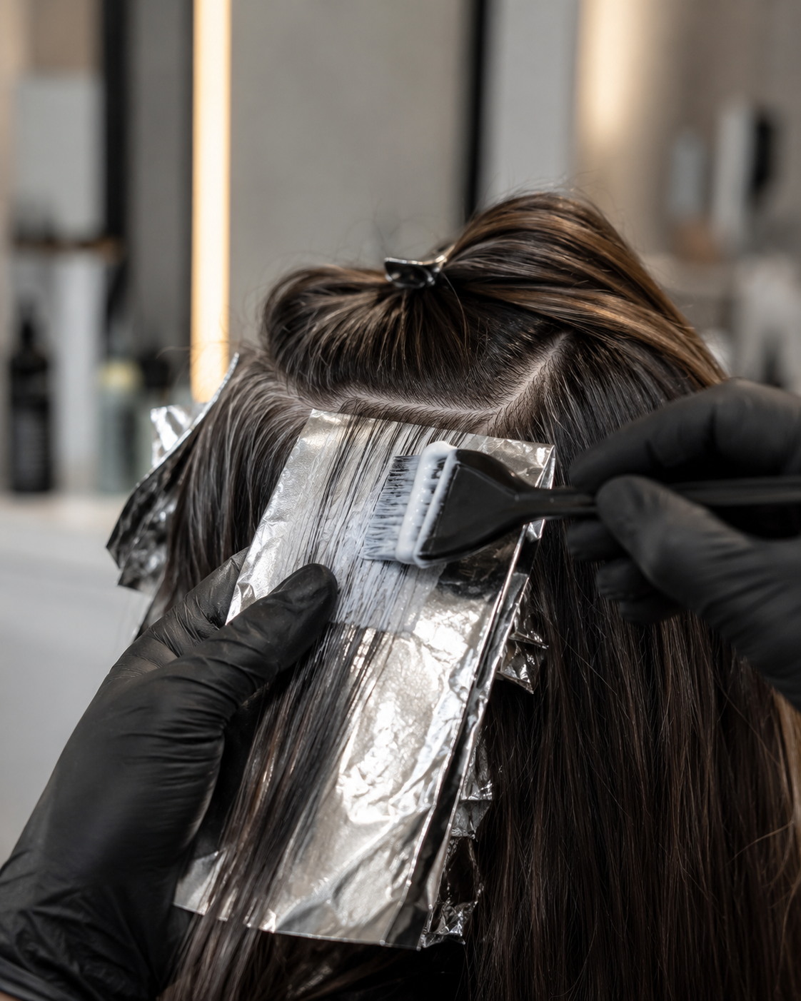 SCL colourist applying grey blending at Notting Hill London