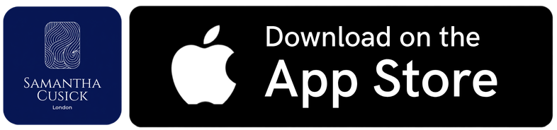 Download the Samantha Cusick London hair salon app on the App Store — book appointments in Notting Hill, Fitzrovia & Liverpool Street