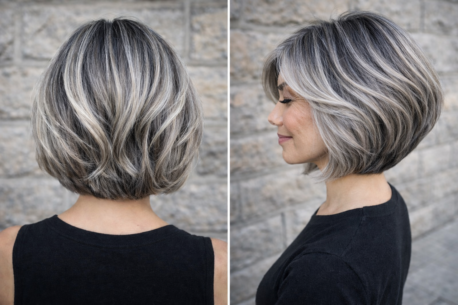 “Grey blending balayage at Samantha Cusick London in London”