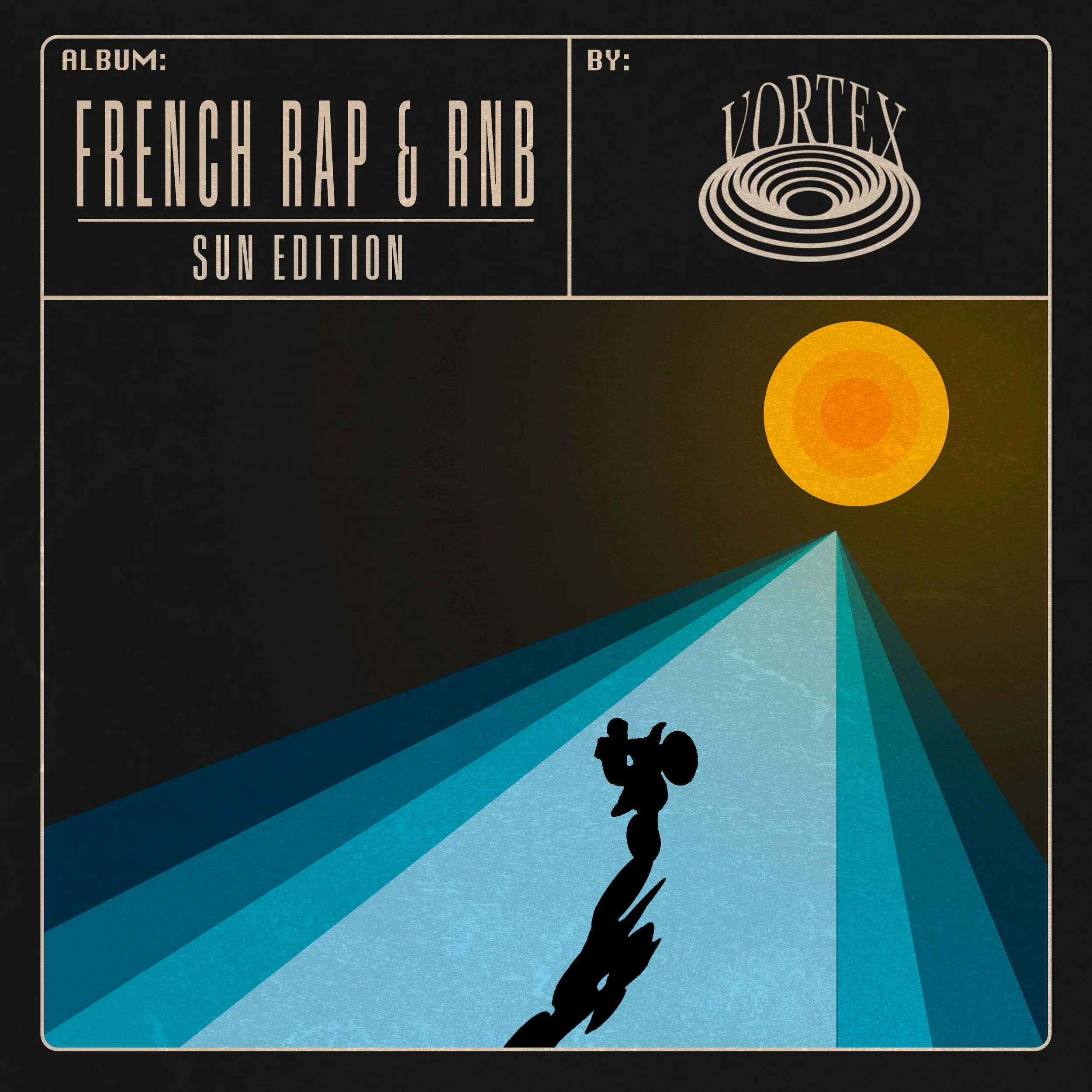pochette playlist french rap and rnb sun edition