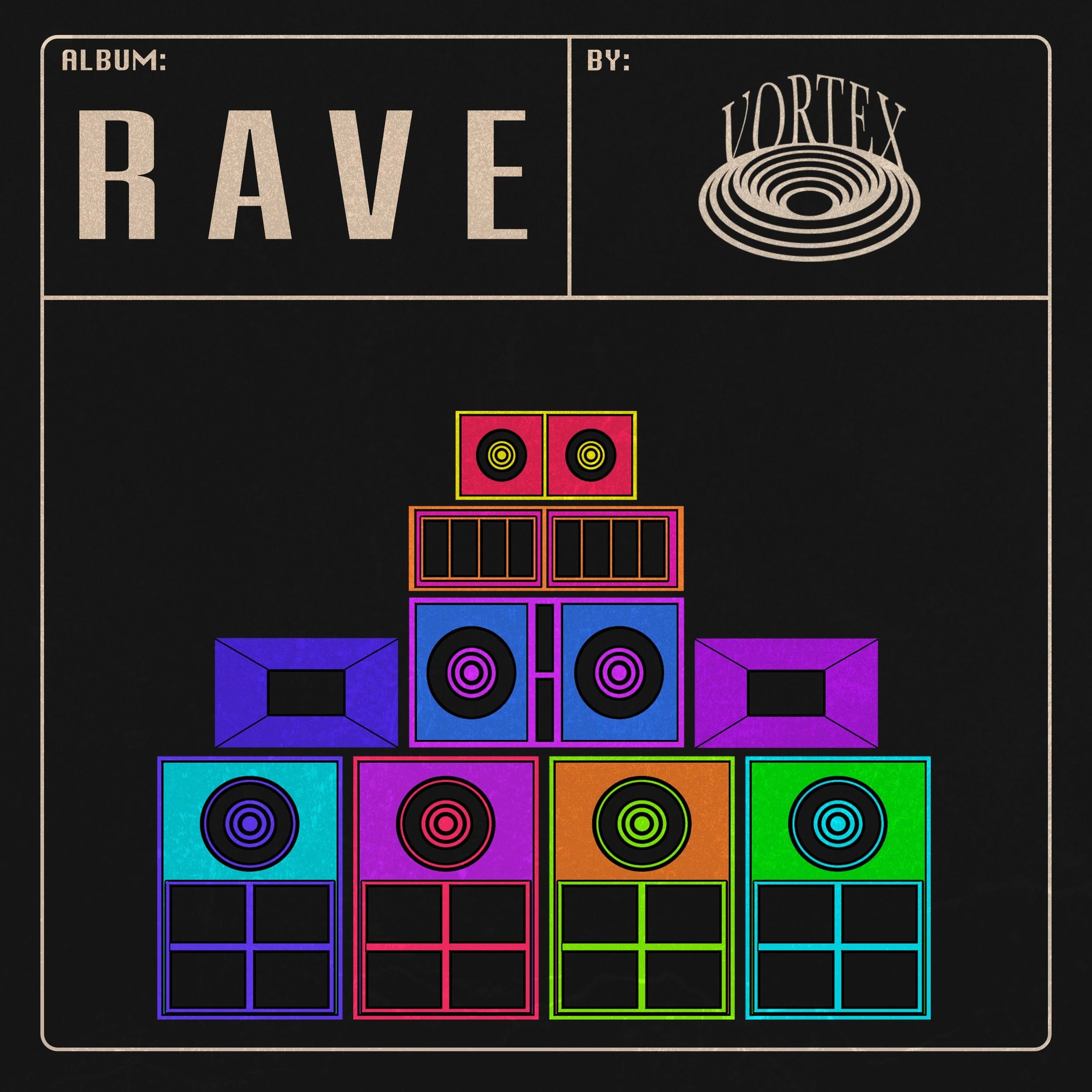 pochette playlist rave