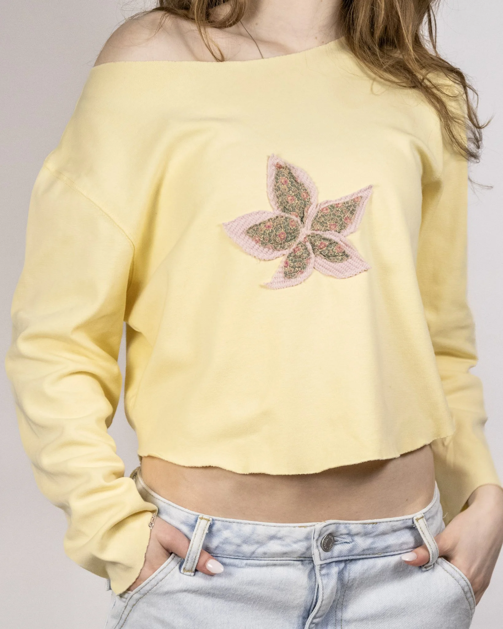 Baby Yellow Off the shoulder Top