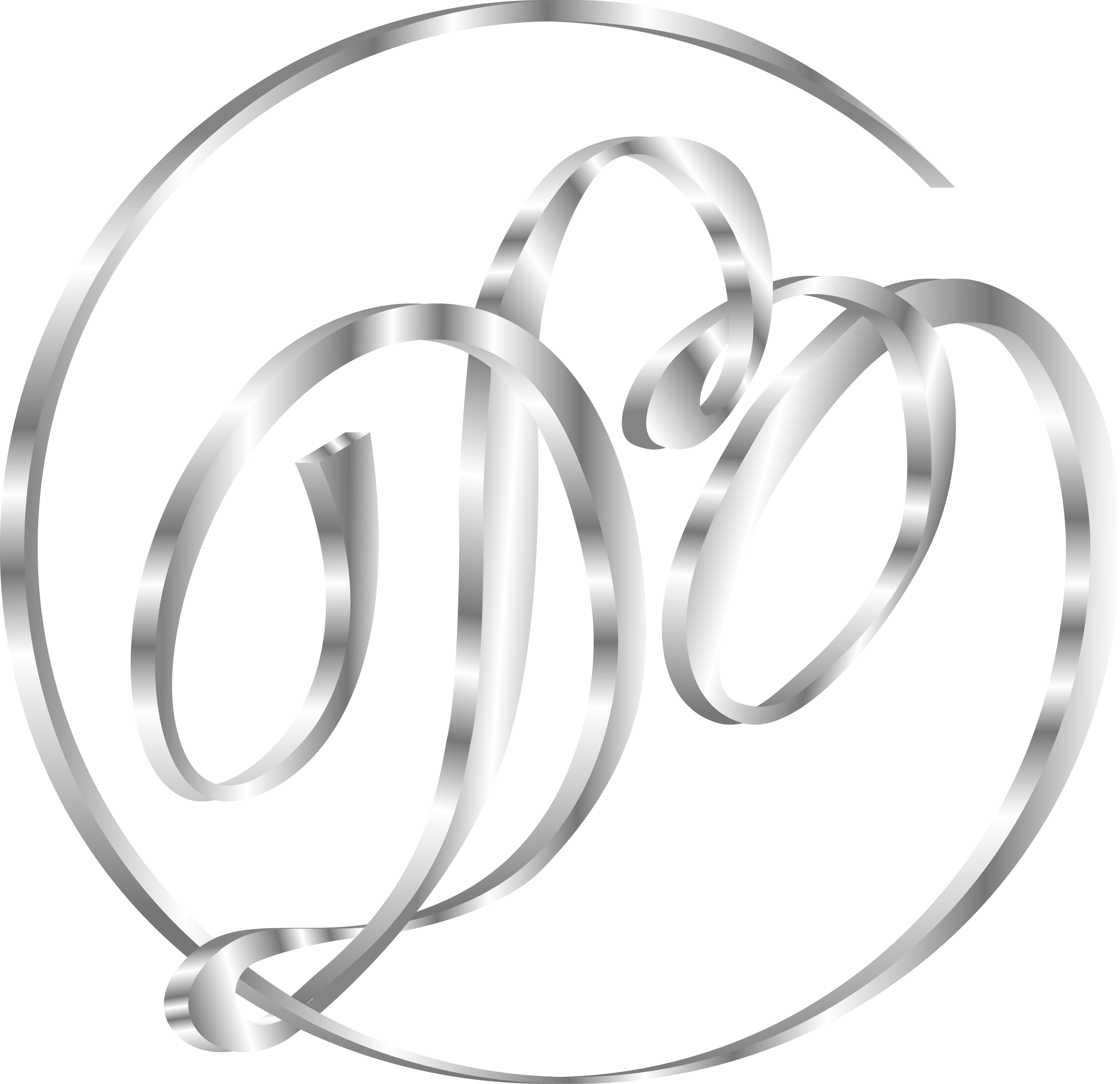 A close-up of a metallic car emblem with a silver finish on a dark background.