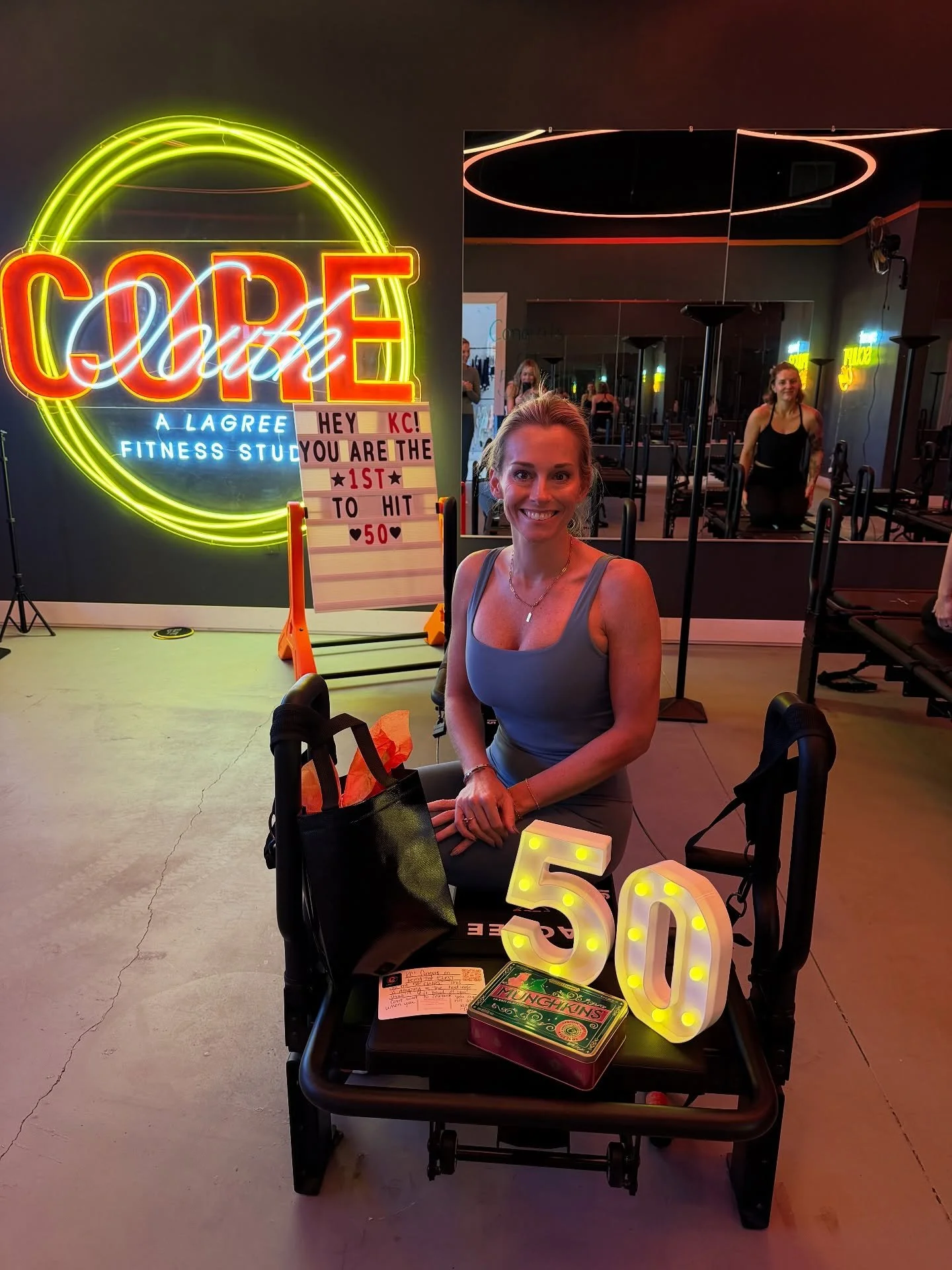 ✨𝐁𝐈𝐆 𝐂𝐎𝐍𝐆𝐑𝐀𝐓𝐔𝐋𝐀𝐓𝐈𝐎𝐍𝐒 𝐓𝐎 𝐊𝐂!!! ✨

KC is our FIRST member to hit 50 classes!!! We are so proud of you!!! You are so strong and to see the hard work, dedication and sweat you have put in is inspirational!!! The shakes paid off hone