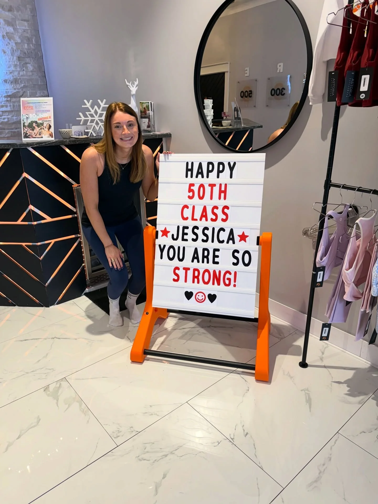 🧡𝐂𝐎𝐍𝐆𝐑𝐀𝐓𝐒 𝐉𝐄𝐒𝐒𝐈𝐂𝐀!🧡

So proud of Jessica for hitting 50 Lagree classes!! She is so incredibly strong and such a light in our studio!! Thank you for letting us be part of your journey!! 

We asked Jessica why she loves CoreSouth and h
