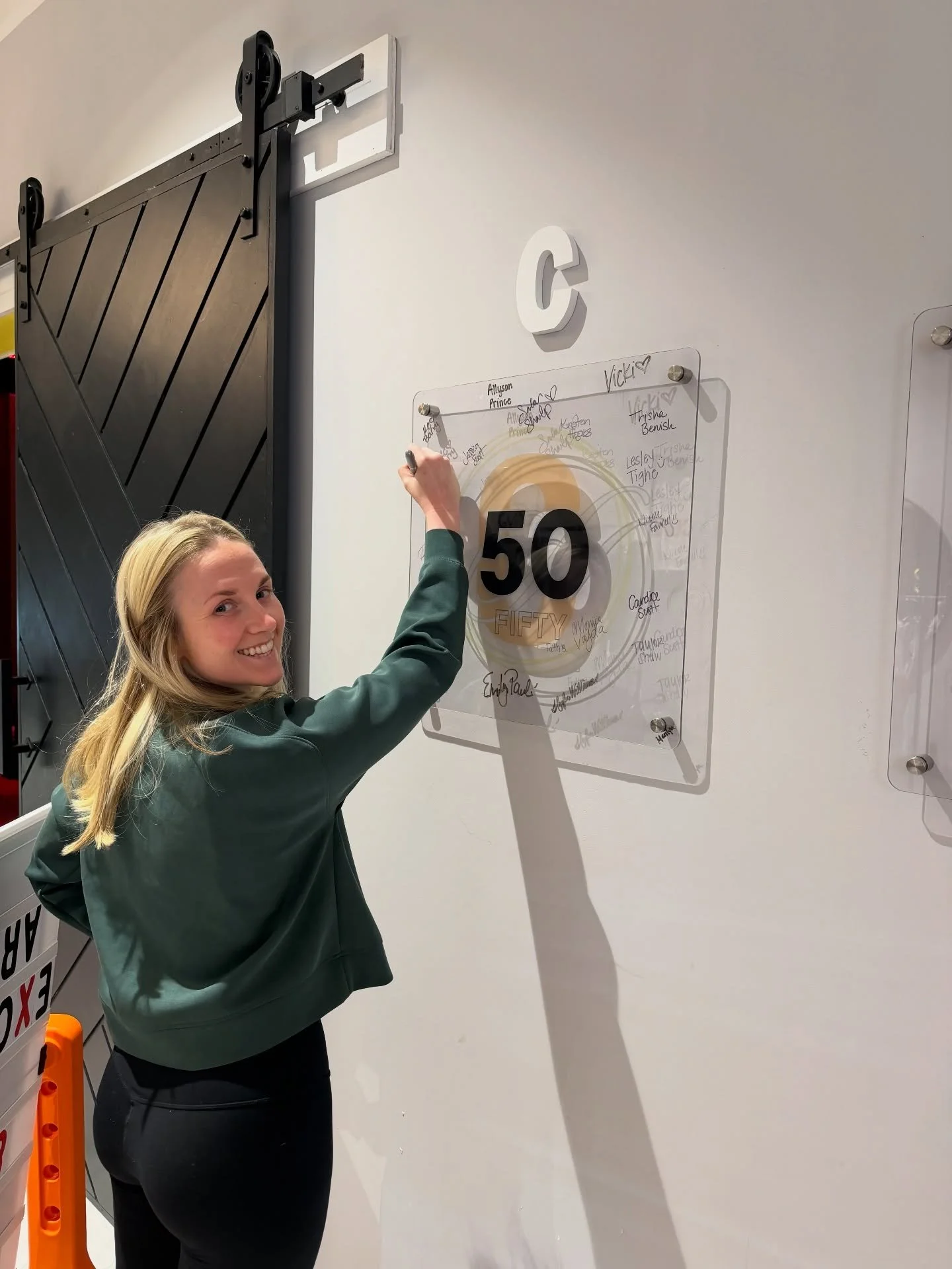 🧡𝐀𝐍𝐍𝐀 𝐊𝐀𝐓𝐄🧡

Congratulations on 50 classes, we couldn&rsquo;t be more proud!!! You are so strong and we love having you as part of our community!! 

We asked Anna Kate why she keeps coming back for more.  She said&hellip;
&ldquo;I love Core