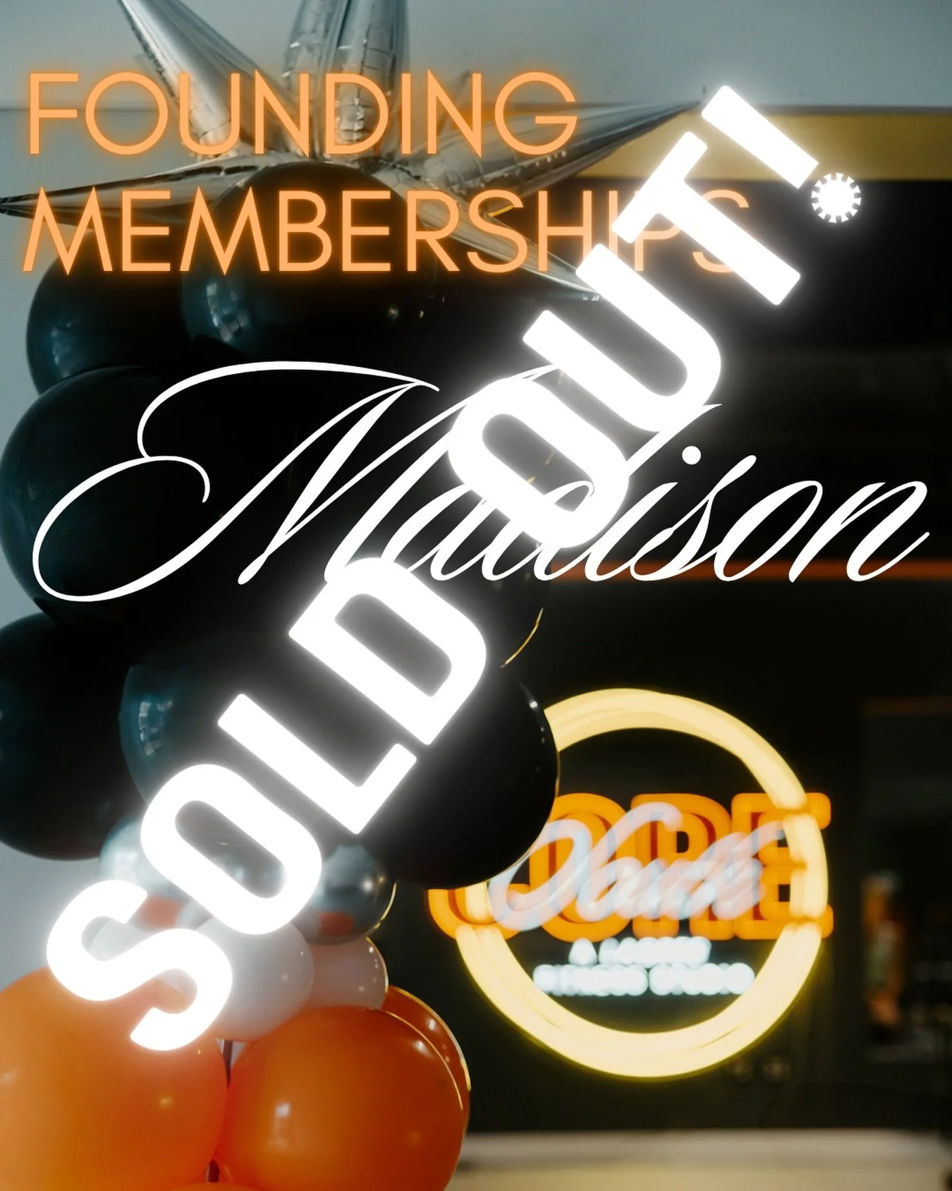 It&rsquo;s official, we have sold out of our Madison Founding Memberships!!! 

Didn&rsquo;t get a chance to snag a Founding Membership?  That&rsquo;s ok!  We&rsquo;ve now launched our full membership line-up!

4 classes per month: $99
8 classes per m