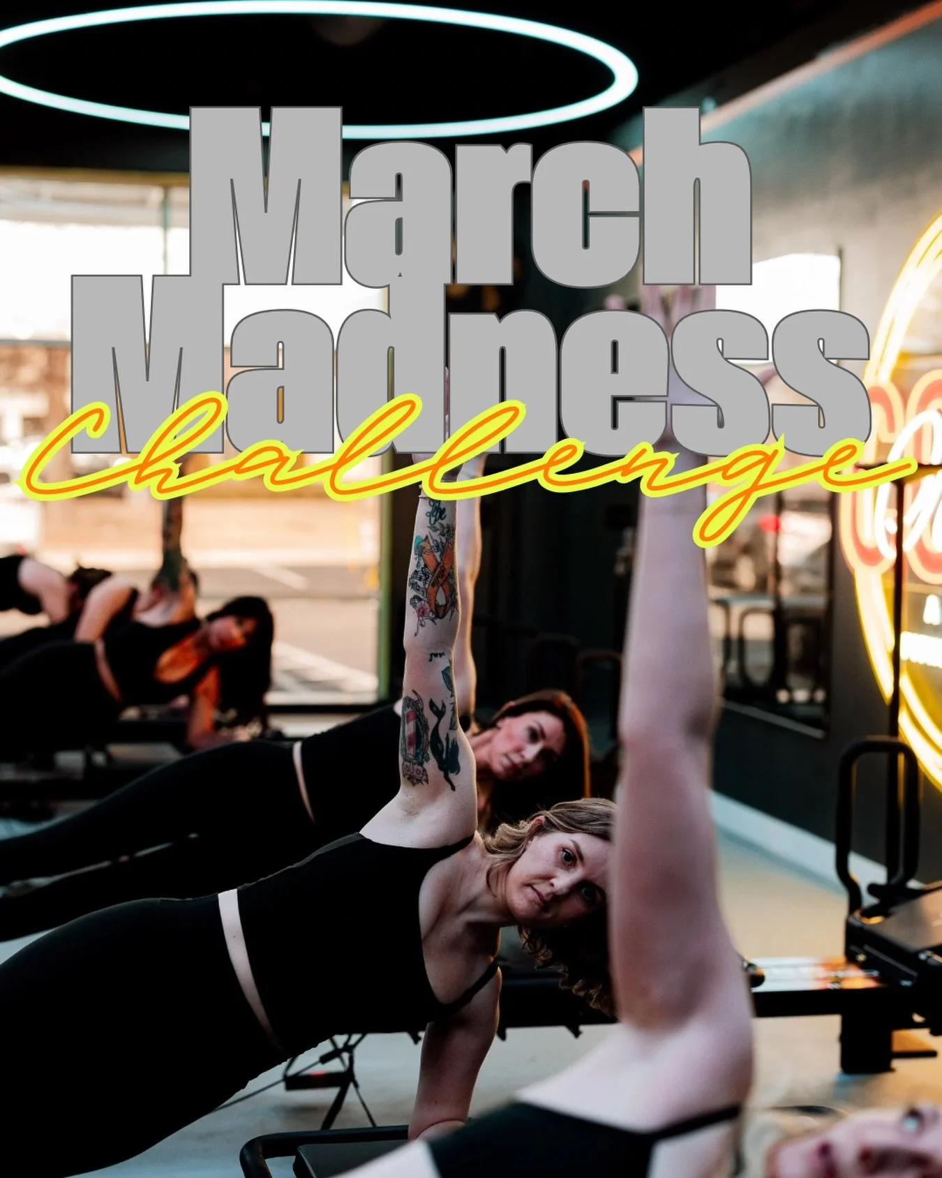 March Madness Challenge 🏀

Take 16 classes in March and prove that consistency wins. 

When life gets loud, we get focused. Show up. Shake. Repeat.

We&rsquo;re staying on track - together!  Bonus, if you hit your Sweet 16, we&rsquo;ll give you 2 fr