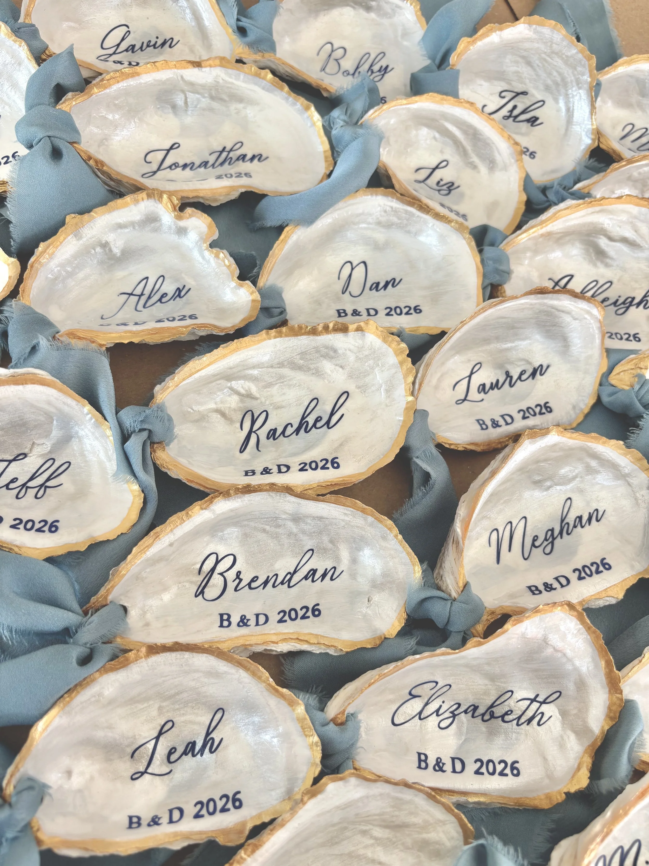 custom order oyster shells