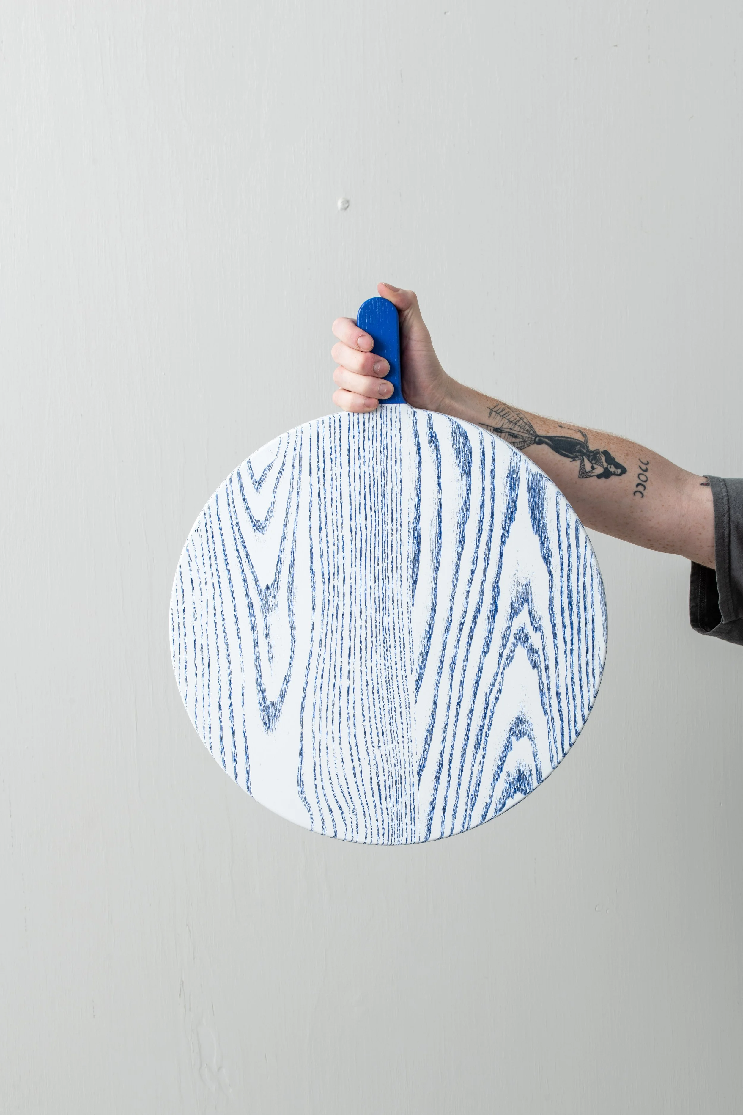 Chinoiserie, Poppy, Round Serving Board