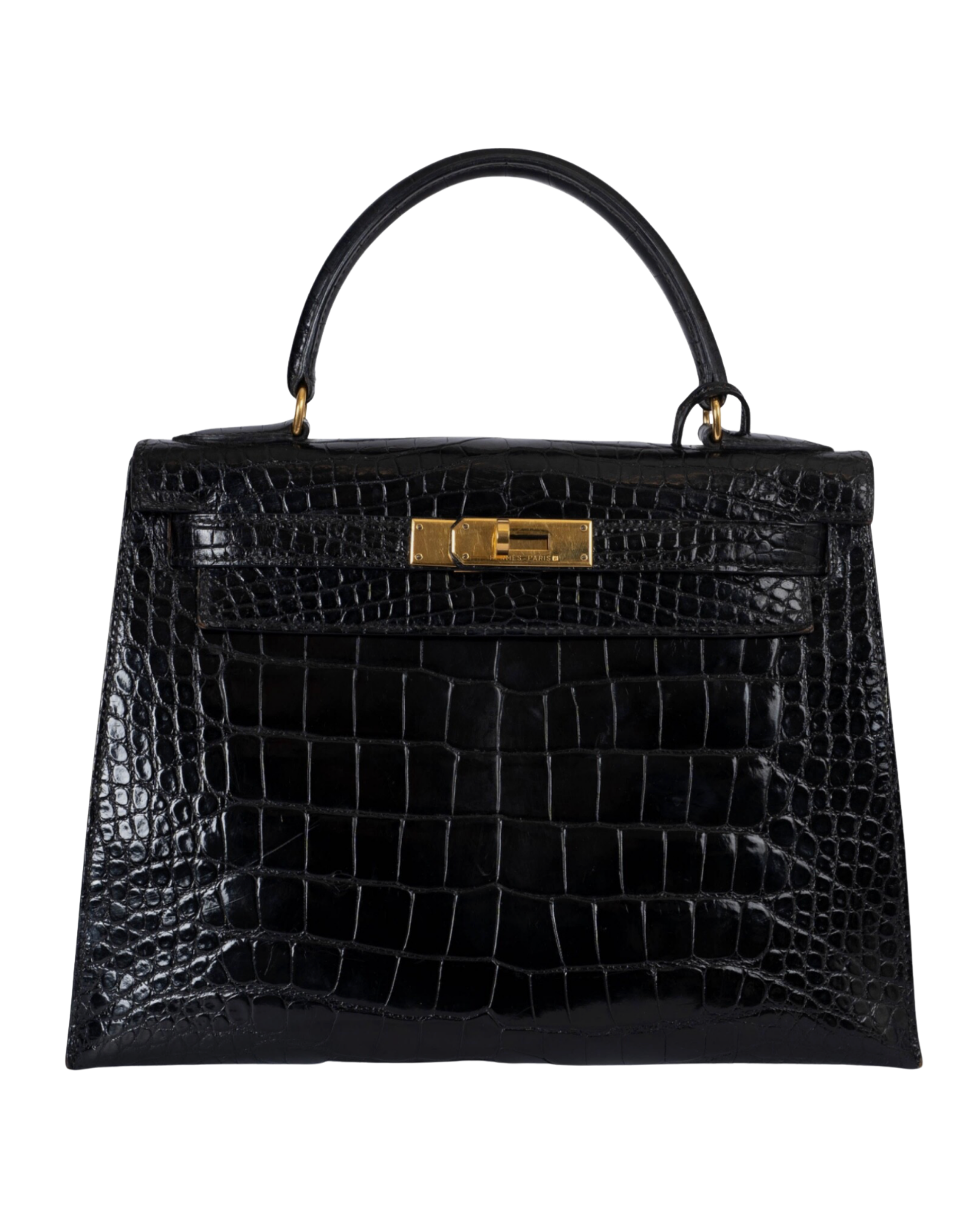 Hermès Kelly 28 Black Croc
