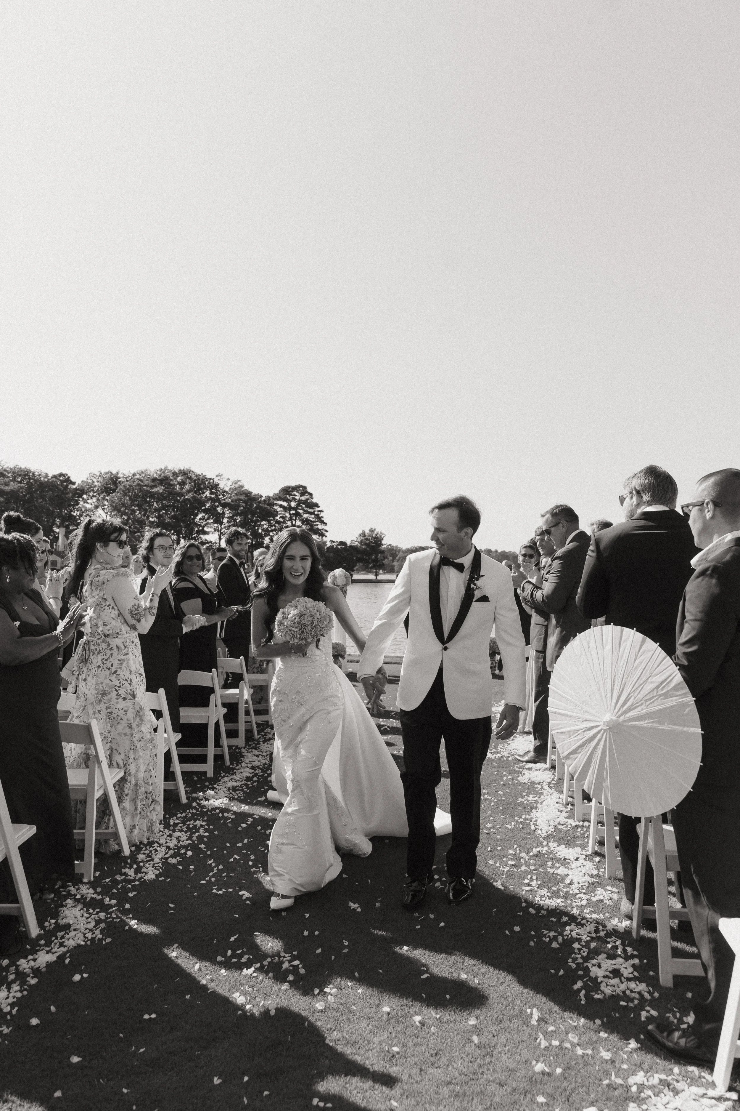Bride and groom at Cavalier Golf & Yacht Club