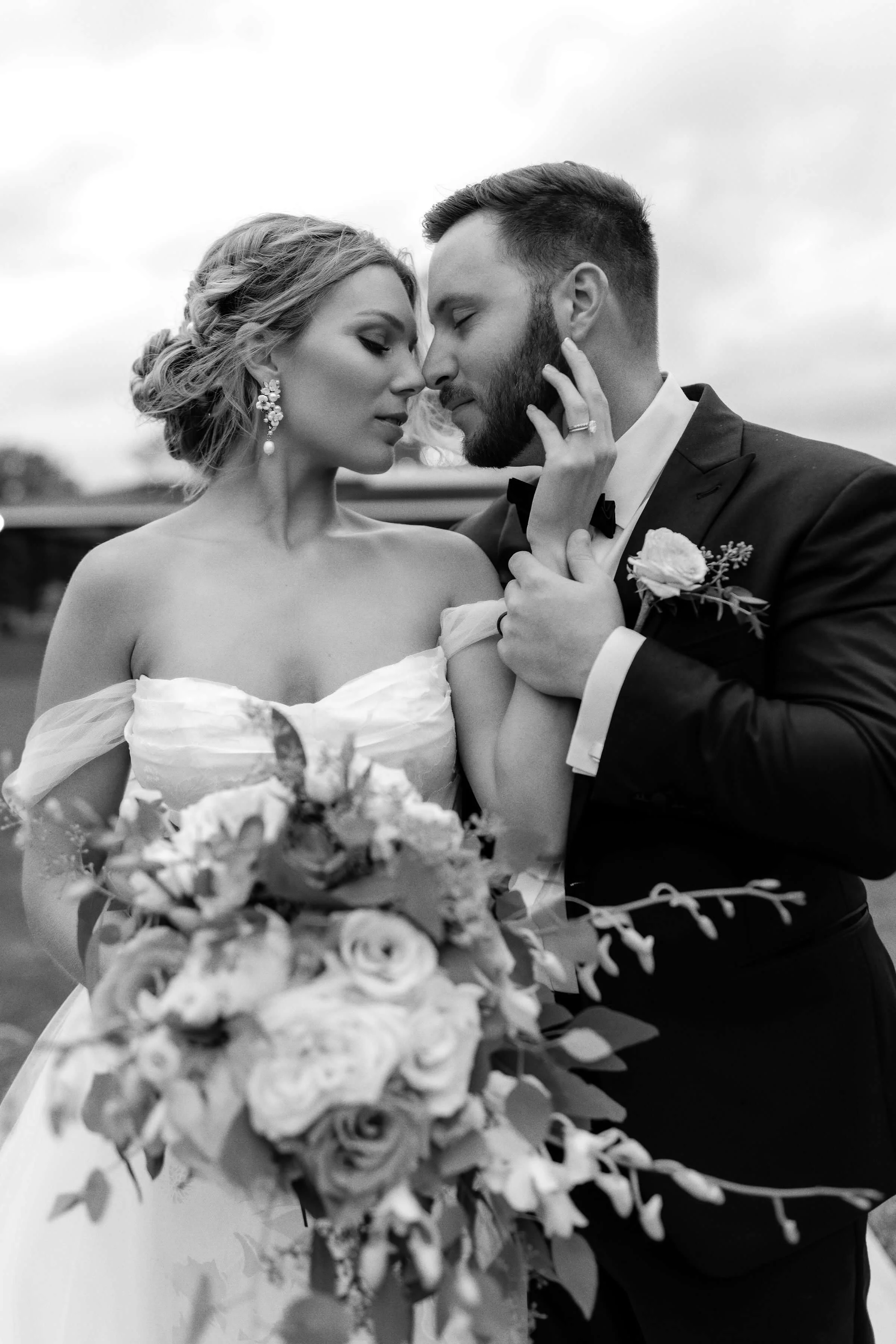 Bride and Groom at New Branch Farms