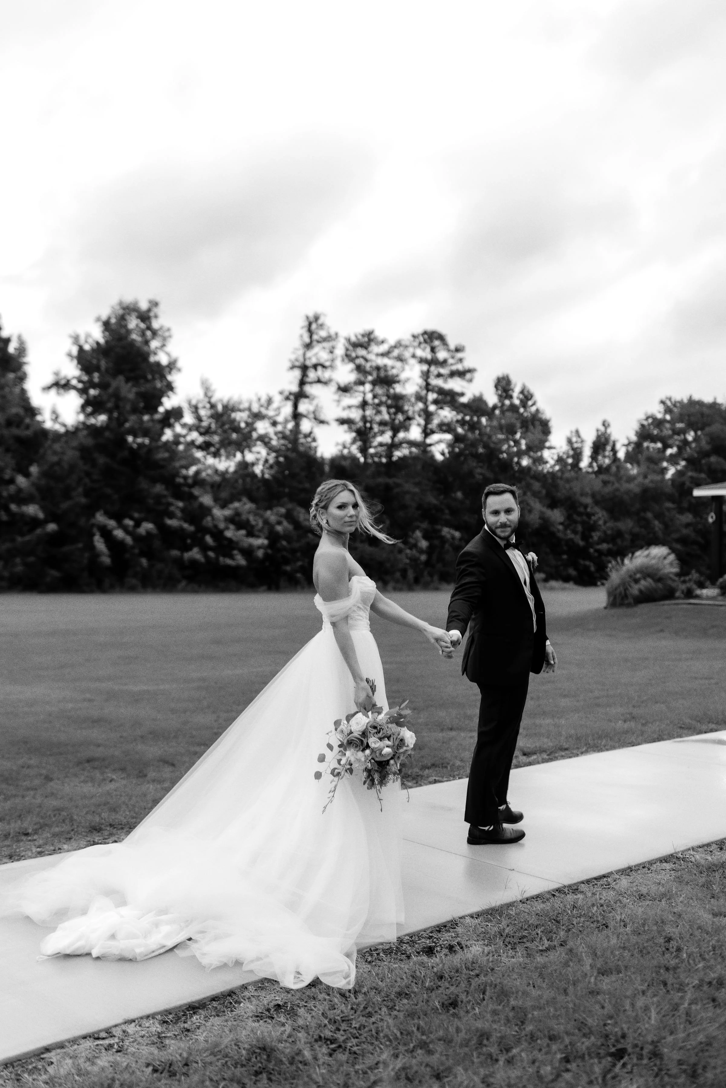 Bride and Groom at New Branch Farms