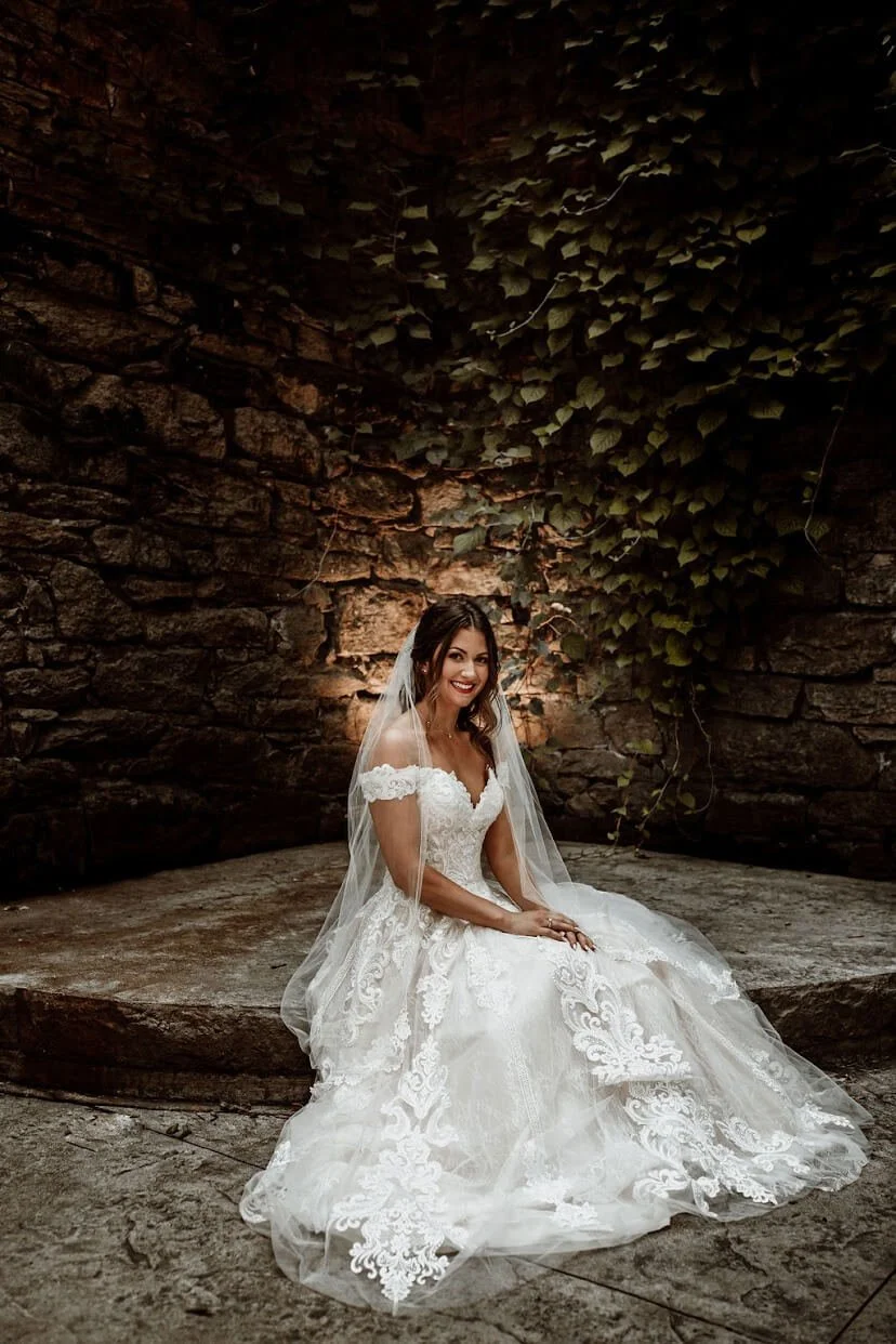 Beautiful bride at The Mill at Fine Creek