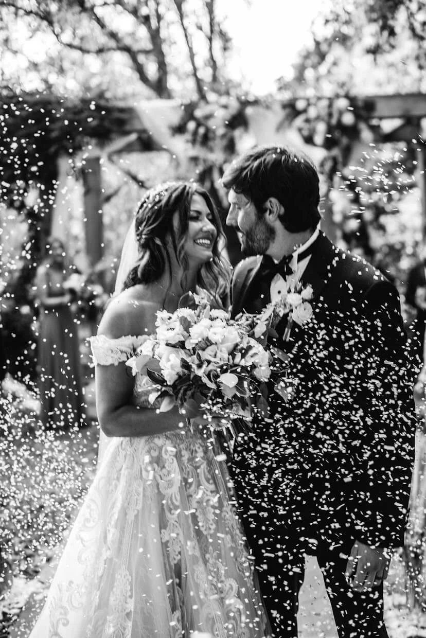 Bride and groom married at The Mill at Fine Creek