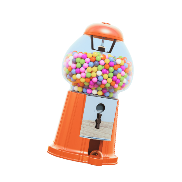 Gattatore automatico di palline colorate in plastica