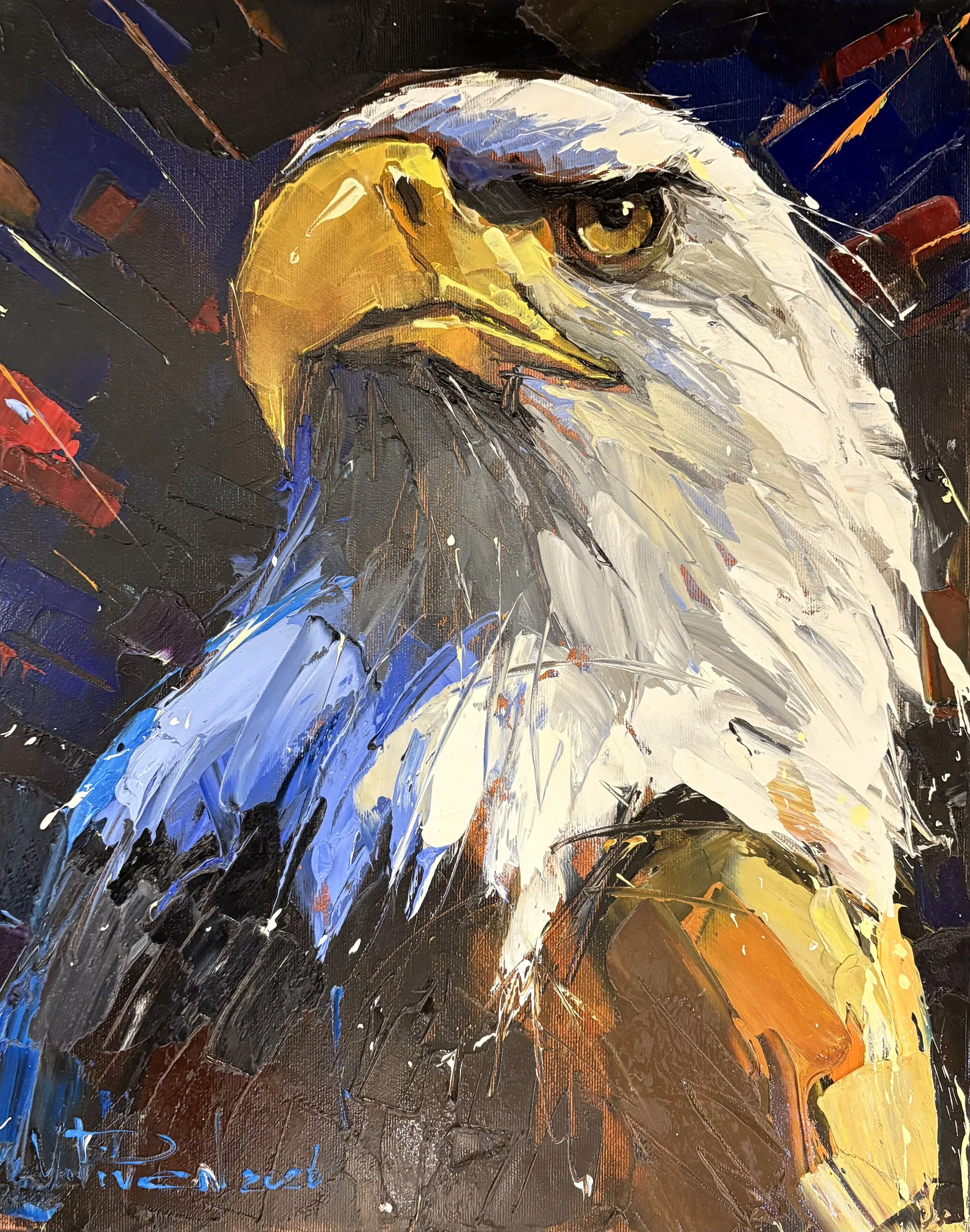 "American Eagle" Vova Piven 19.5x16 Oil $1800