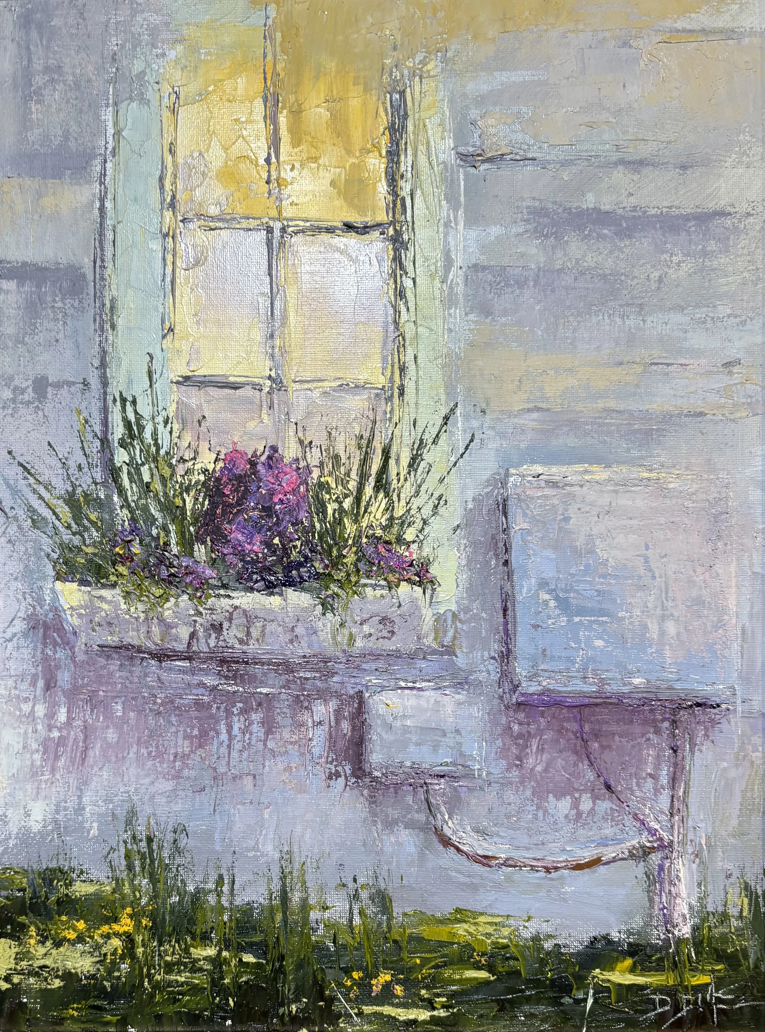 David Diaz oil painting titled It's Electric 16x12 oil $1200