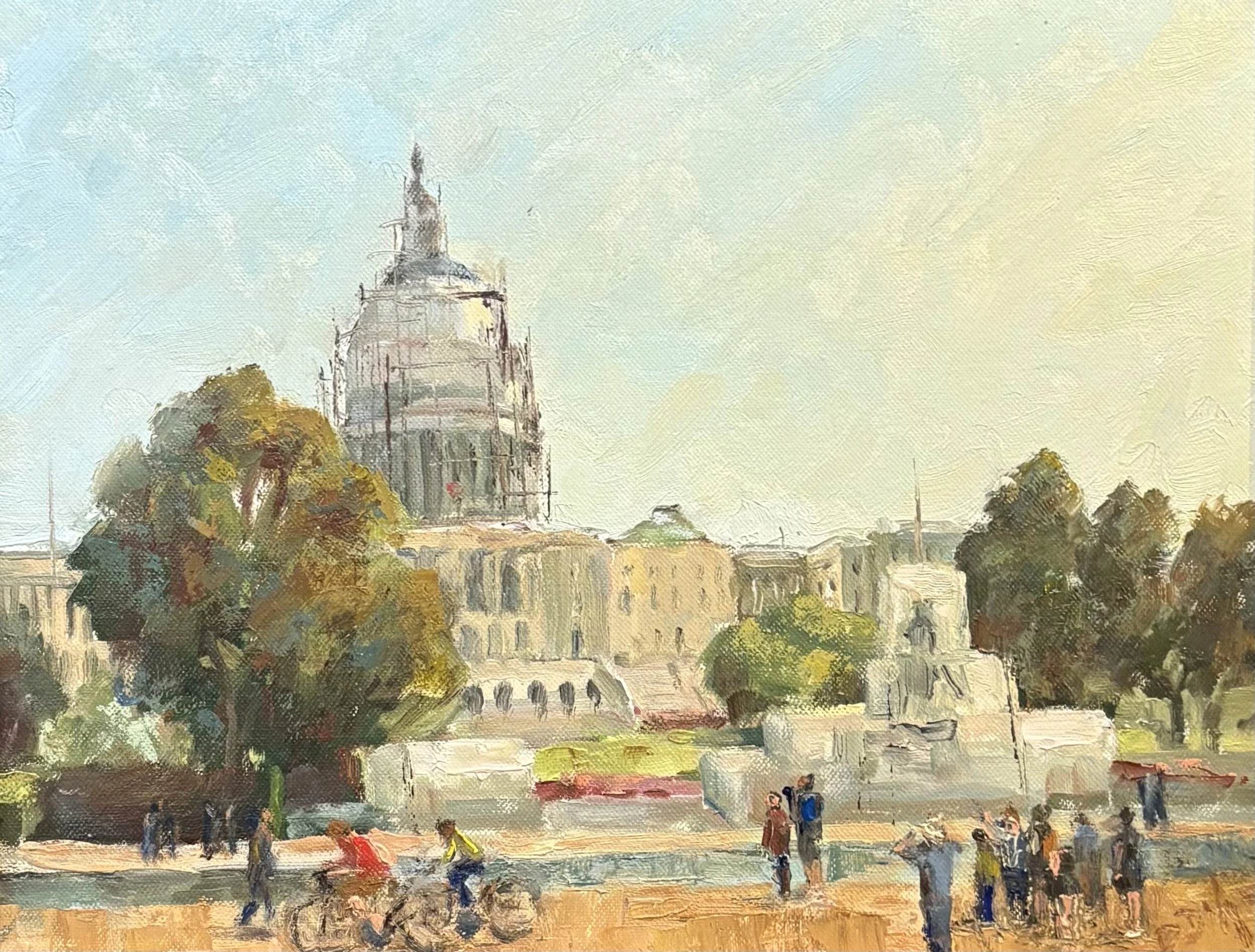 "Capitol Gathering" David Diaz 12x16 Oil $1100