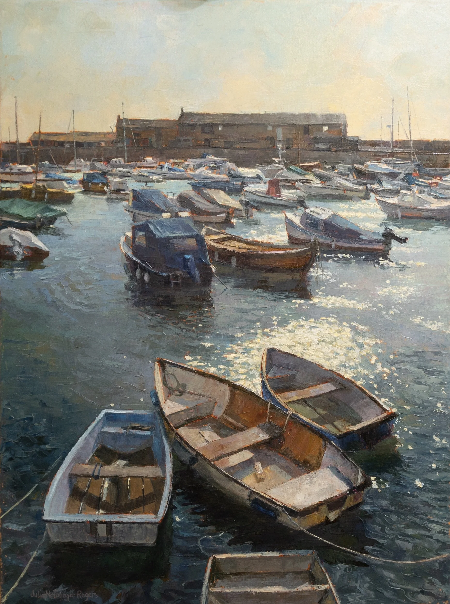 Julia Rogers The Cobb-Lyme Regis 24x18 oil.jpeg