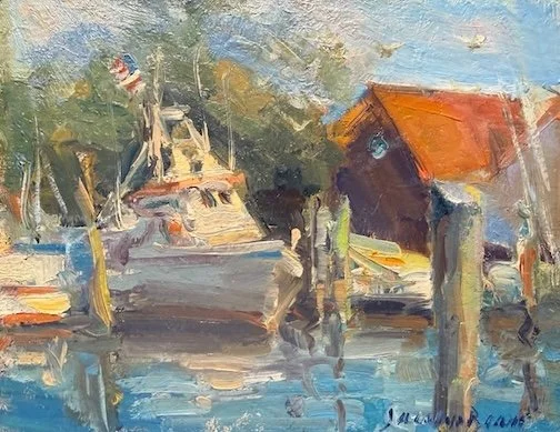 "Gulls Over Eastport" Jacalyn Beam 6x8 oil $650