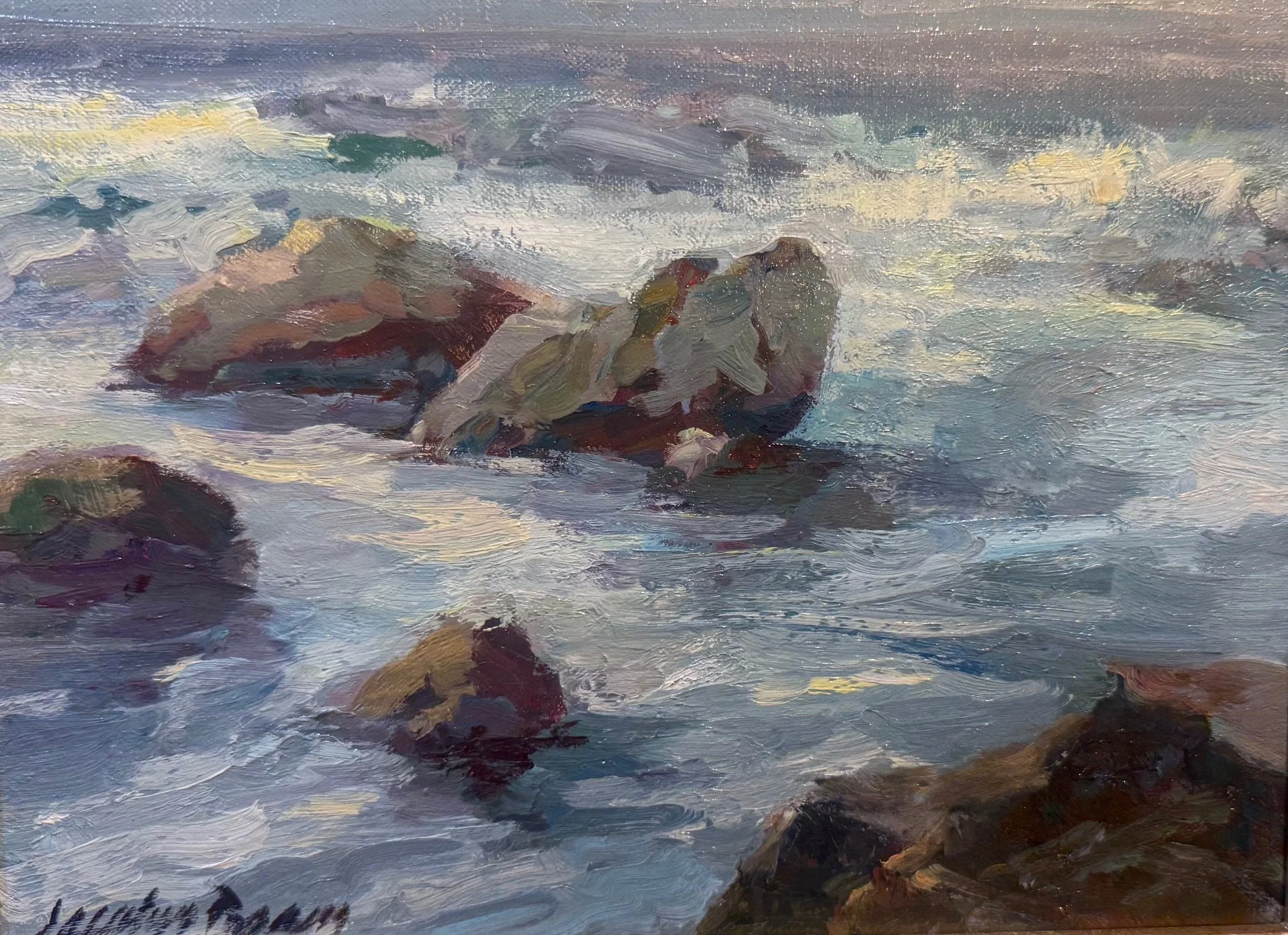 Jacayln Beam, Coming In 9 x 12 Oil $900