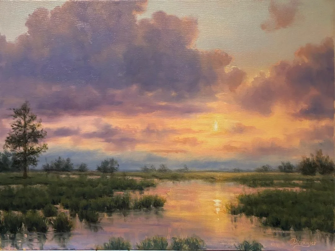 Christine Drewyer Rose Colored Dusk Oil 18x24 $6800