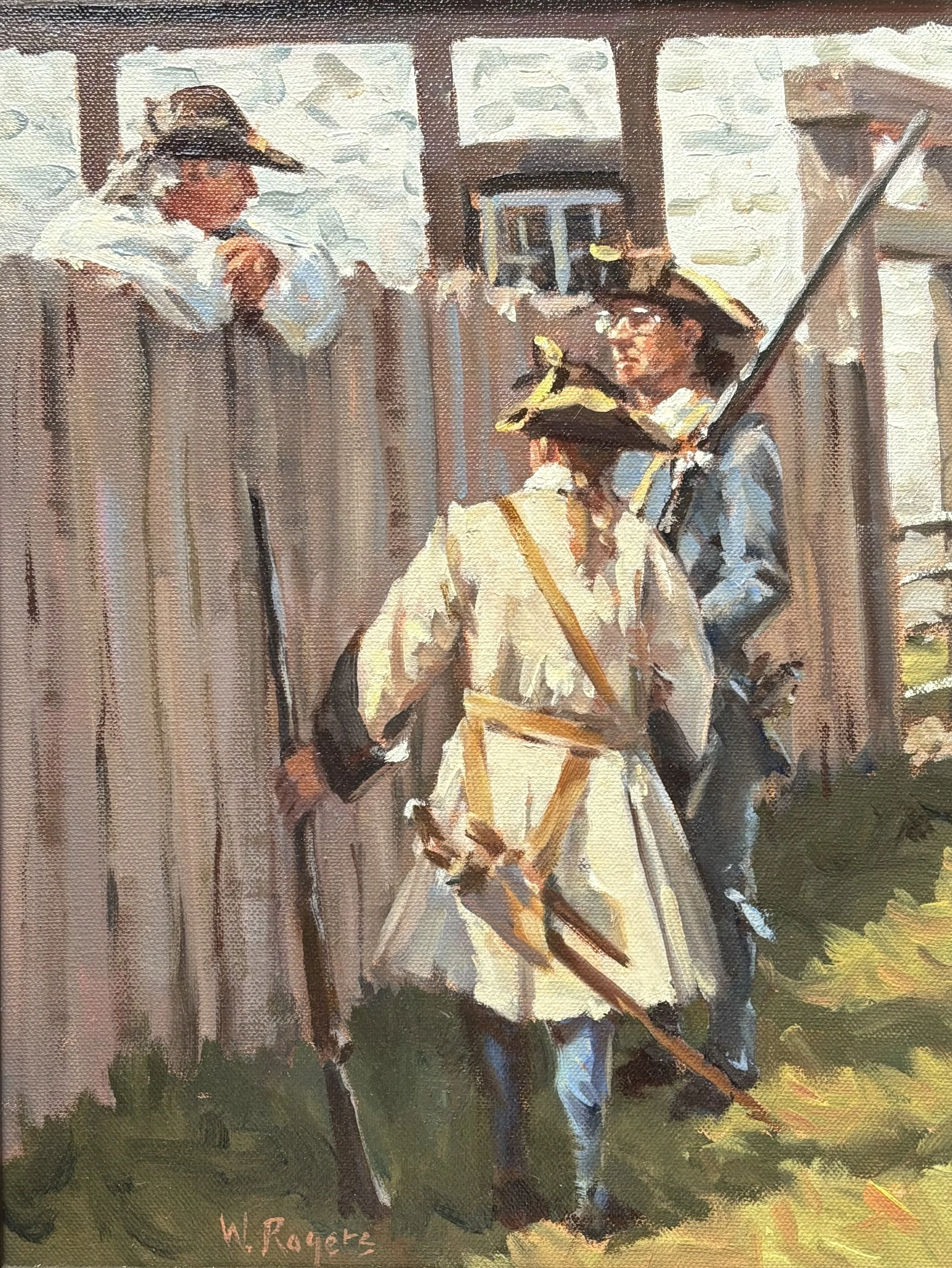 "Conversation at the Fortress" William Rogers 12x16 $1200