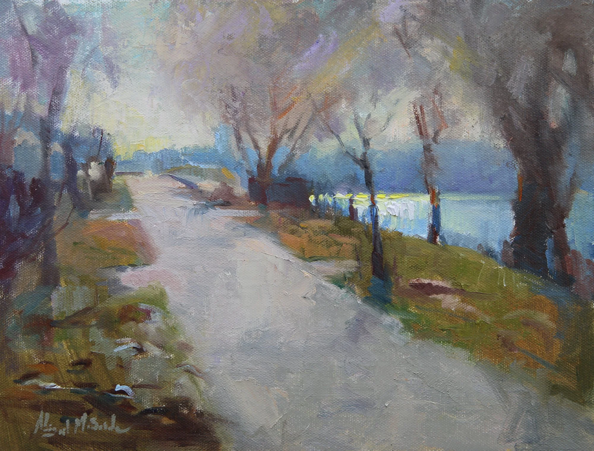 Abigail McBride oil painting titled Jonas Green 9x12 $850