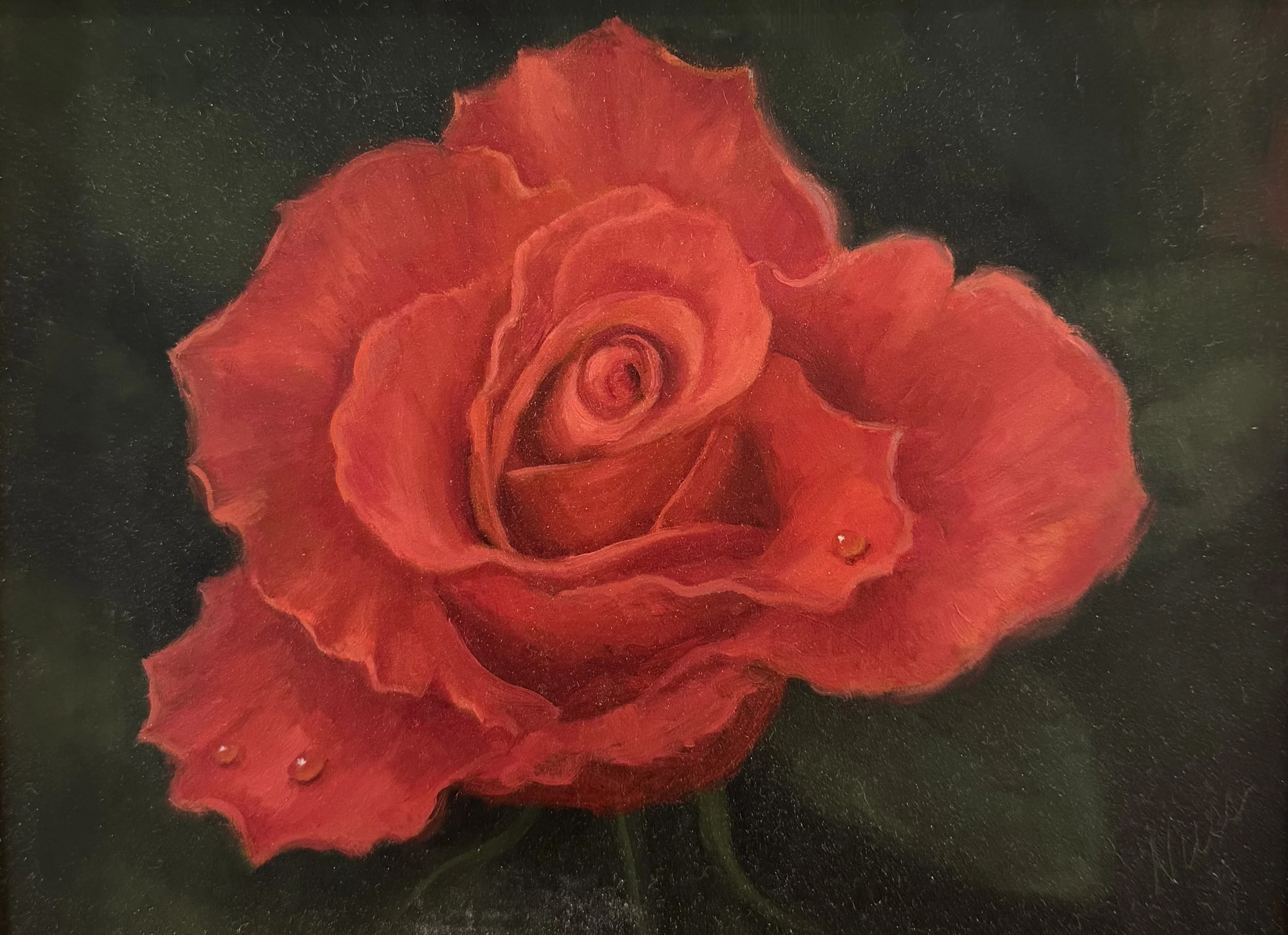 Barbara Nuss oil painting titled ForeverRose 6x8 $650
