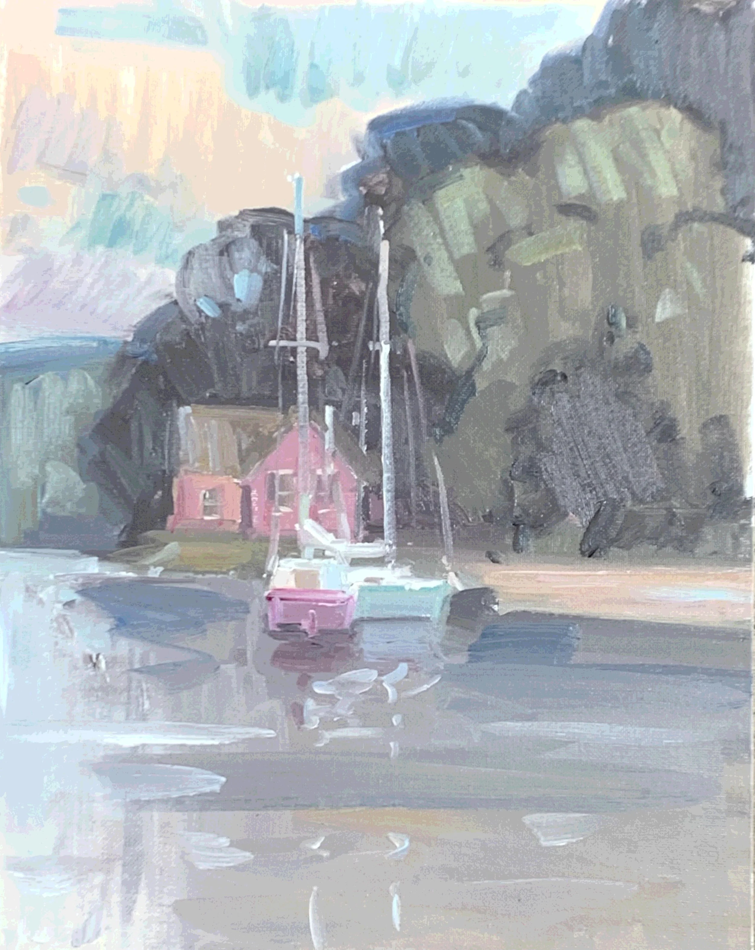 Christopher Best, Safe Mooring 14x11 Oil $750