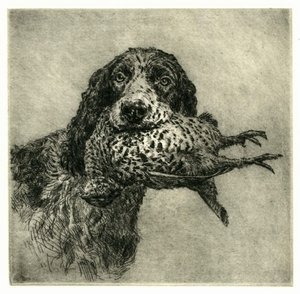 Gordon Allen etching titled Contentment 6x6.25 $360 etching
