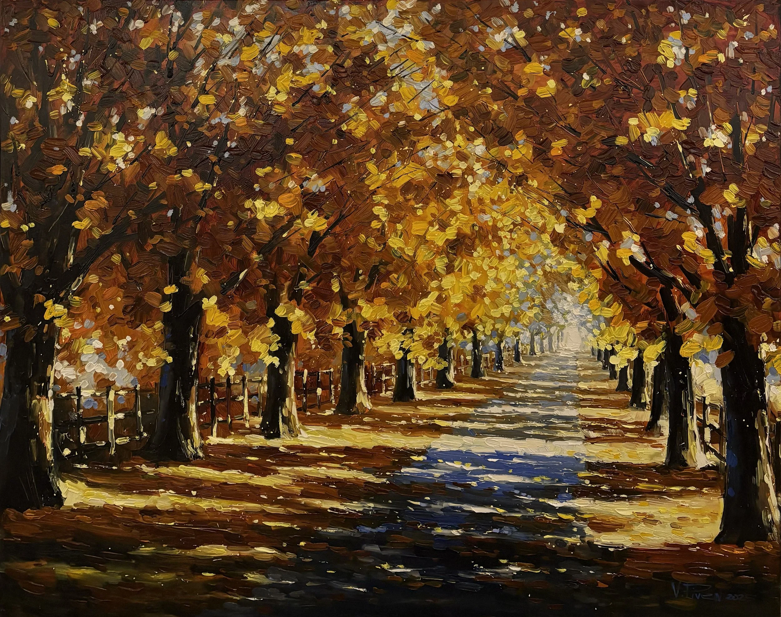 Vova Piven, Autumn Sunlight 43 1/2 x 55 Oil $5900