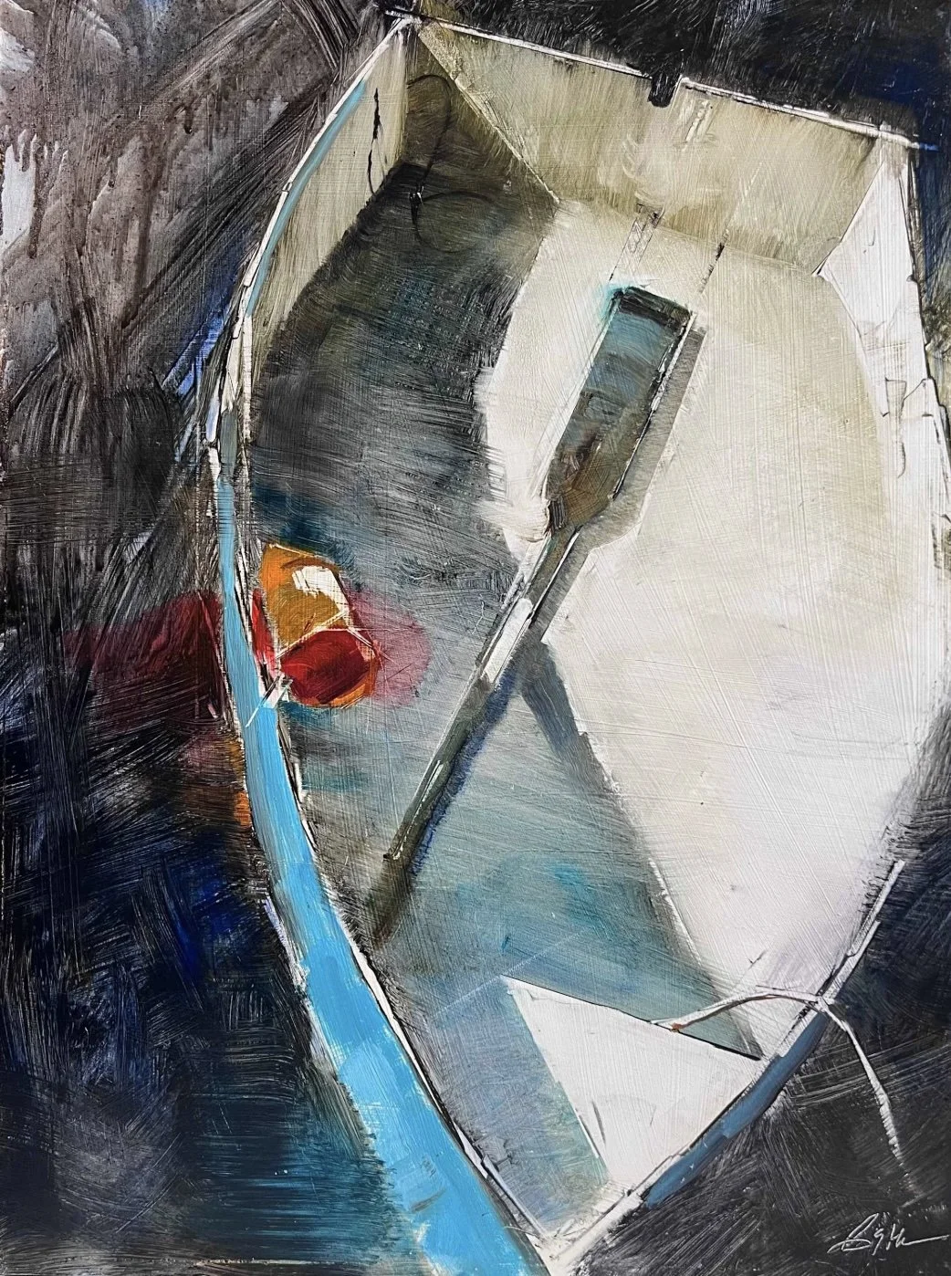 Beth Bathe,Ship Shape 16x12 Oil $1600