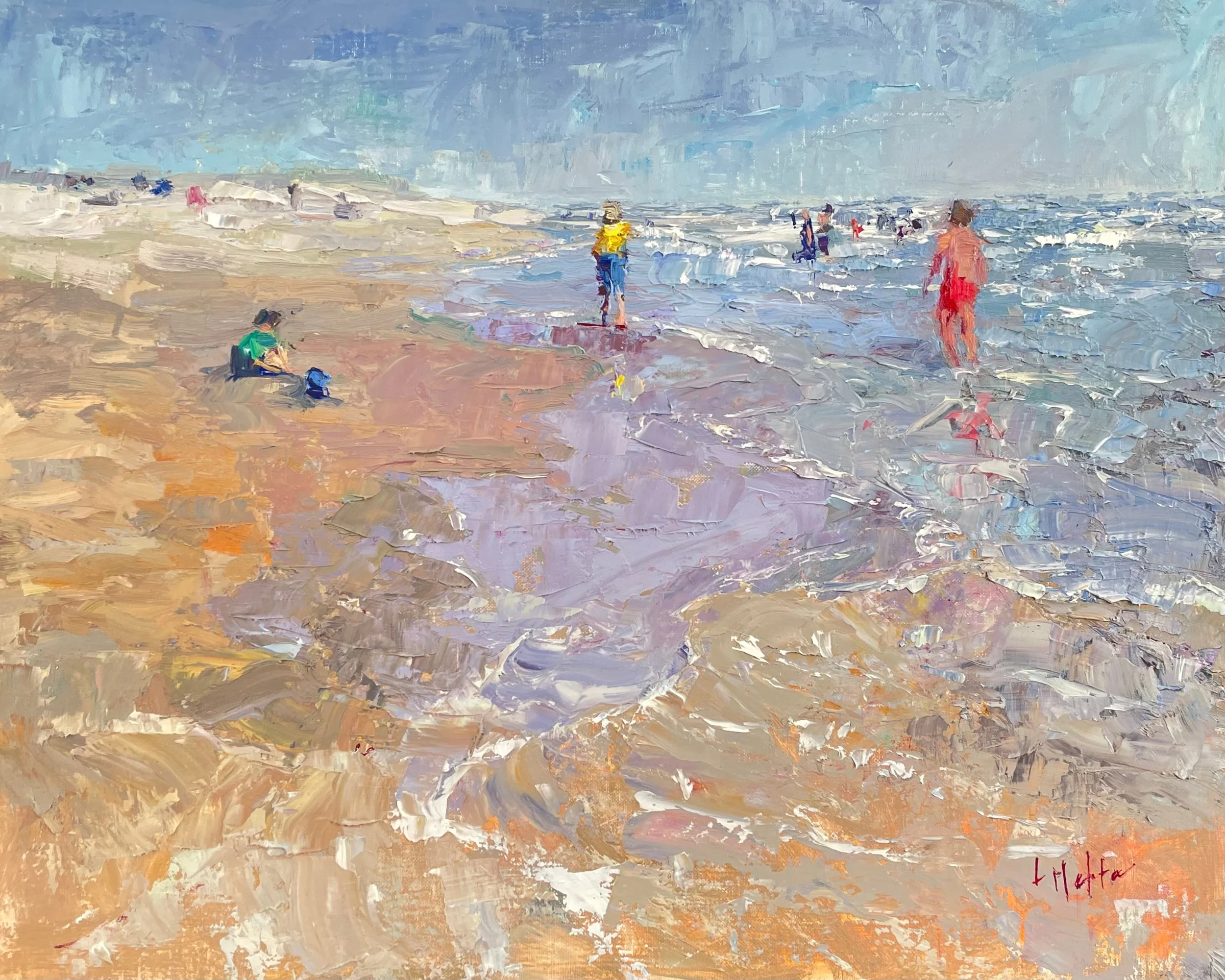 Lynn Mehta, Beach Time 16 x 20 Oil  $1950