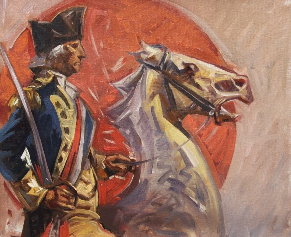 "Washington Leyendecker Master Copy" Sam Robinson 11x12 Oil $1200