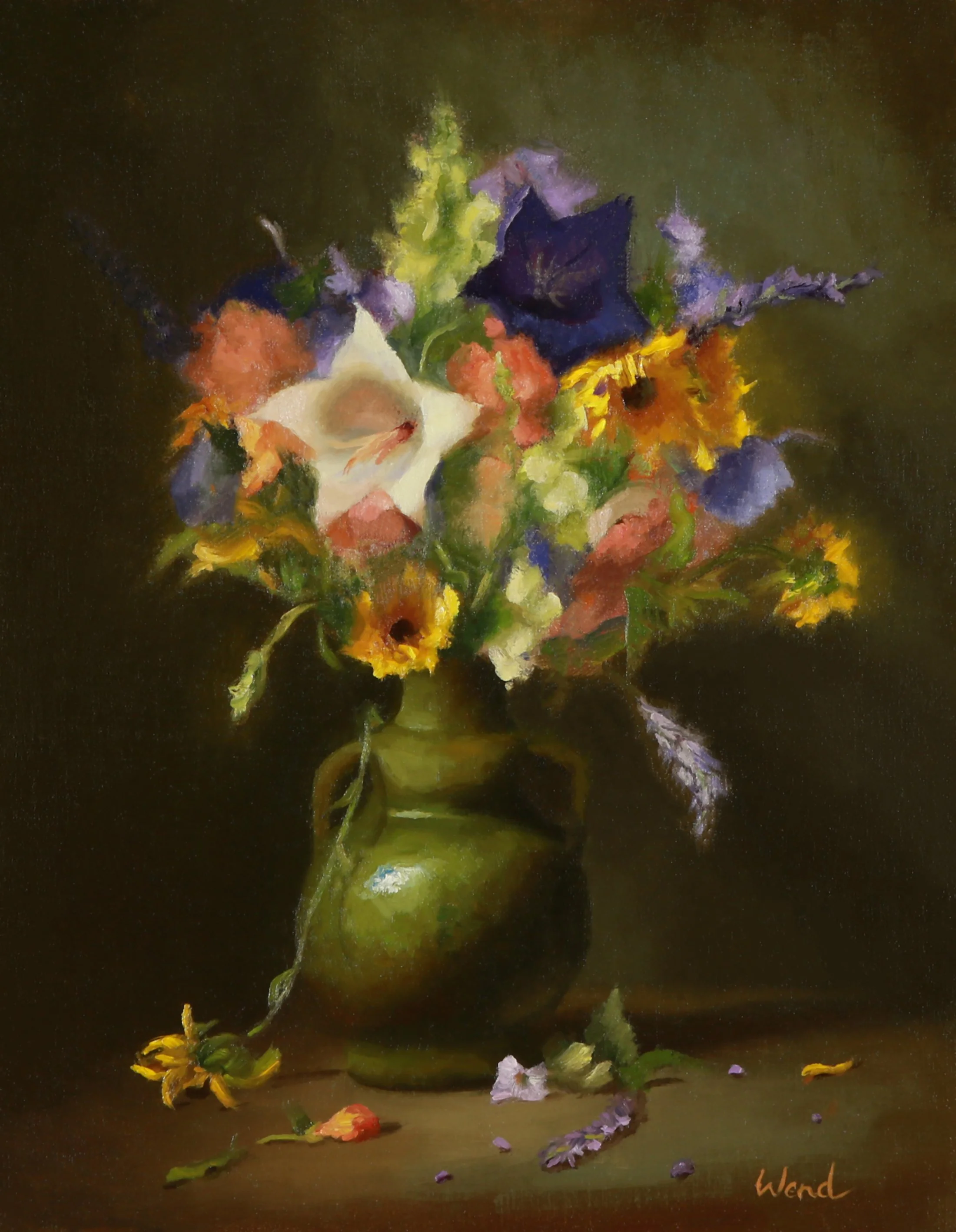 Trish Wend Garden Gathered 11x14 Oil $2200