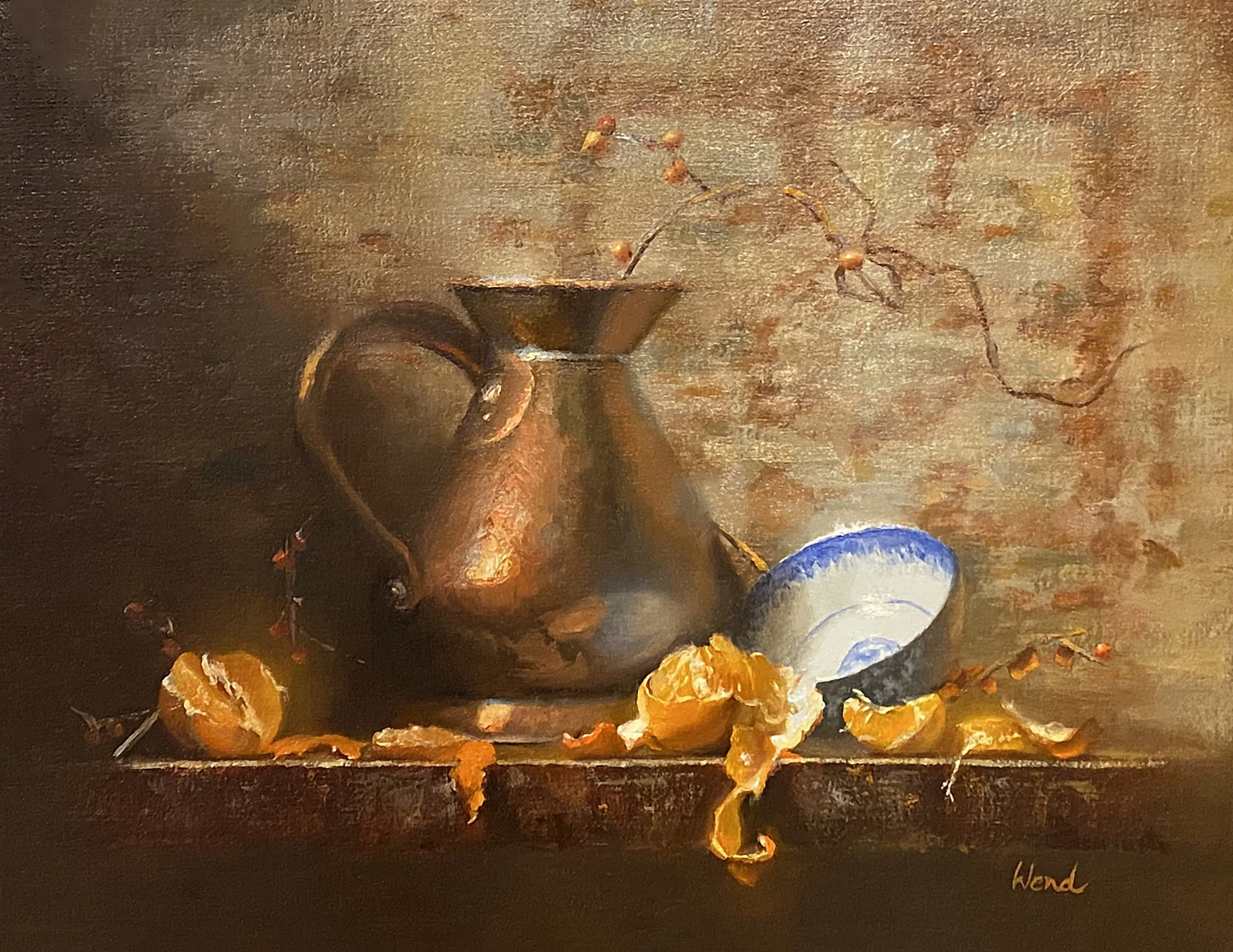 Trish Wend Mandarin Folly 14x18 Oil $3200