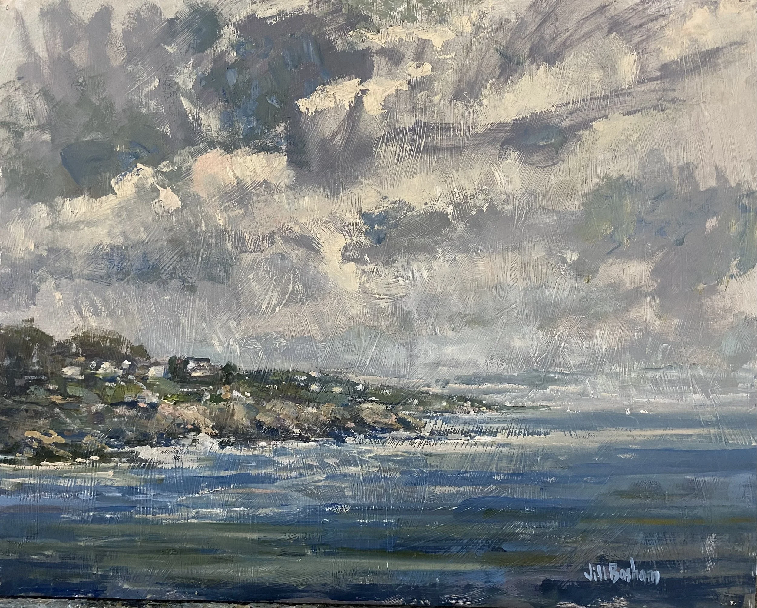 Jill Basham oil painting titled The Mood of the Cape 16x20 oil panel 3200