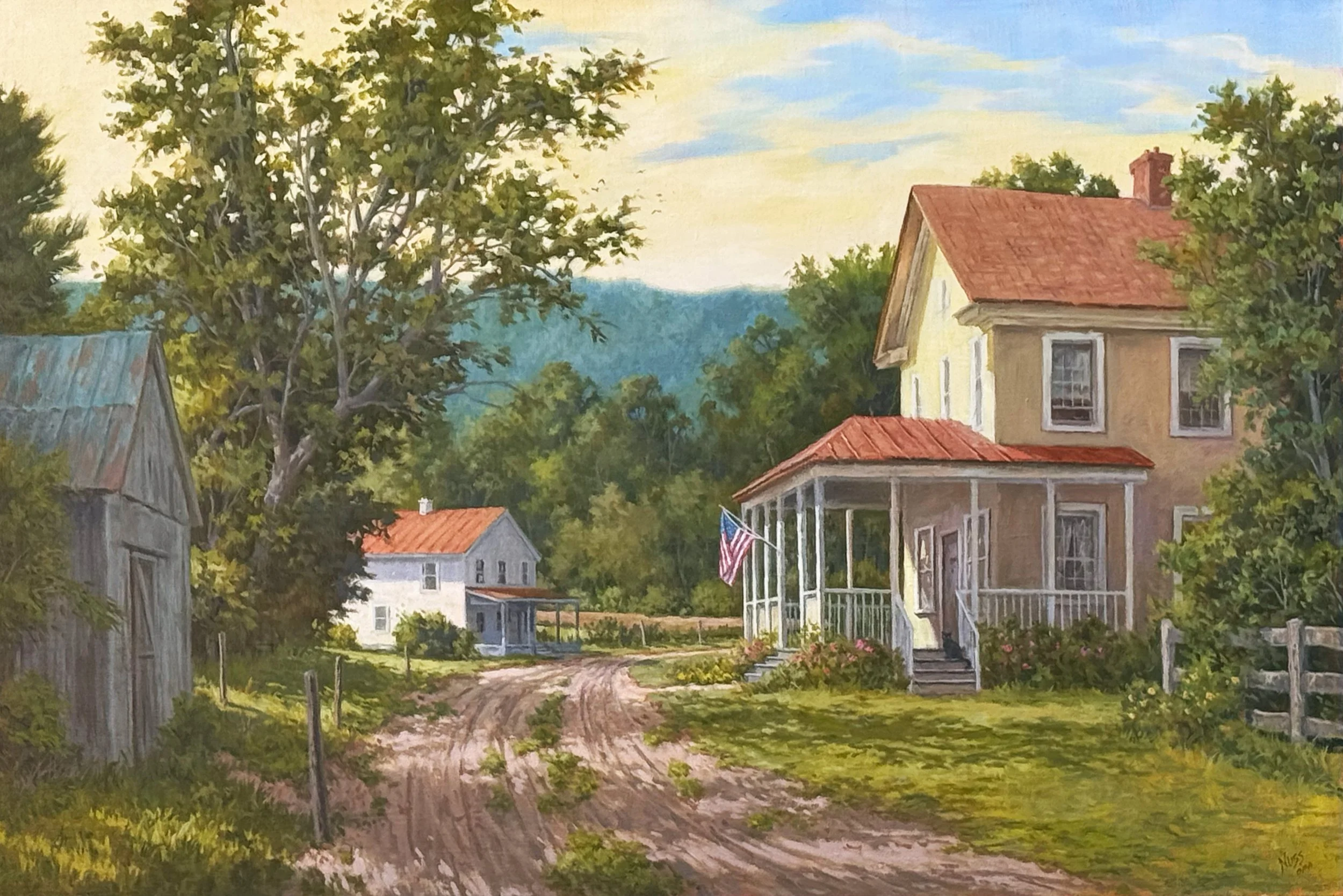Barbara Nuss oil painting titled Remember When 24x36 Oil $9400
