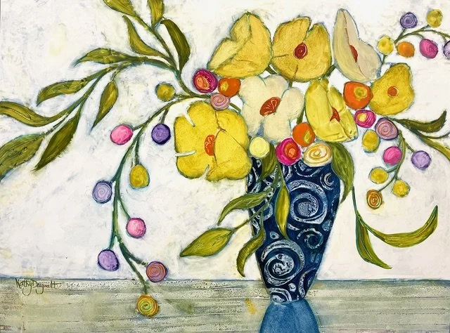 Kathy Daywalt, Yellow Fancy 12x16 Watercolor $875 