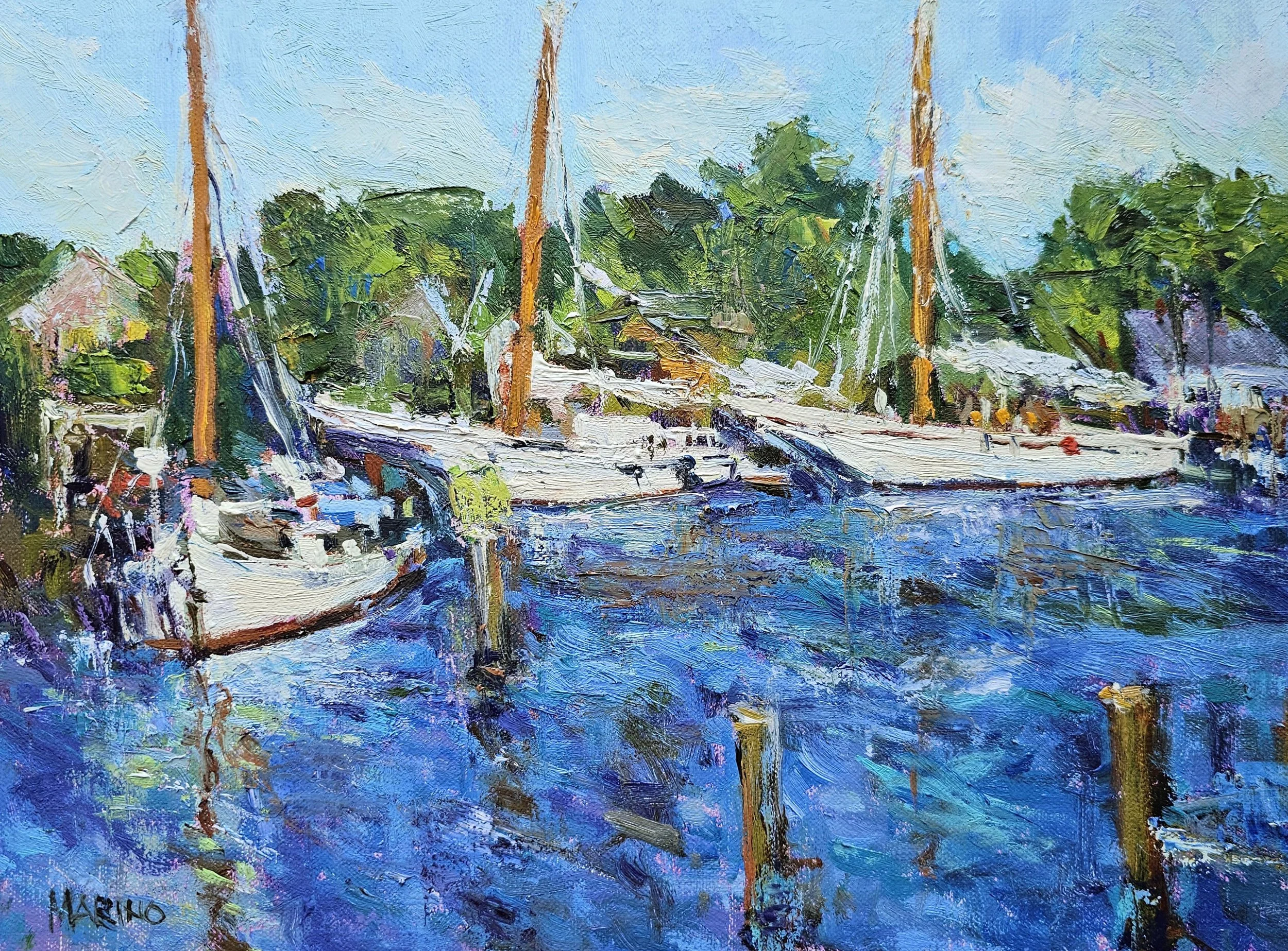 Maria Marino, Tilghman Skipjacks 9x12 Oil $1100