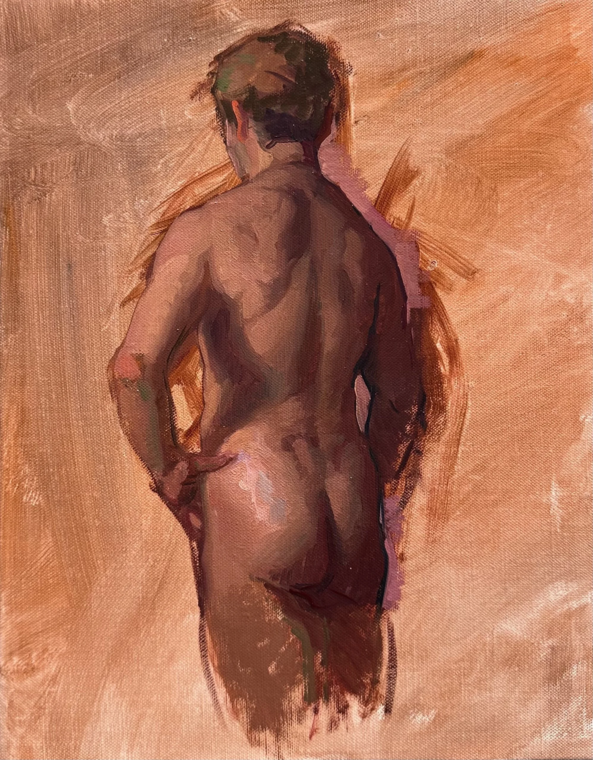 "Ethan Figure Study No.1" Kathryn Engberg 14x11 oil $3400