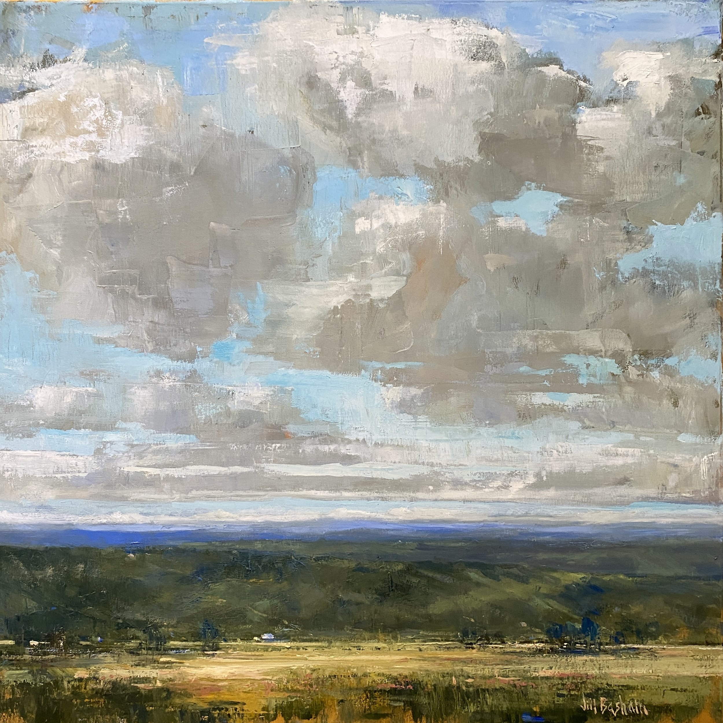 Jill Basham, Drift Away 30 × 30 Oil $7200