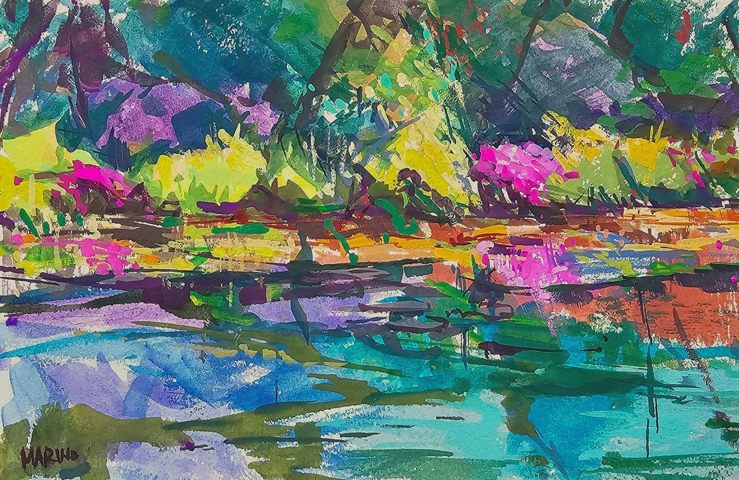 Maria Marino, Sun Goddess 6x10 Gouache $625