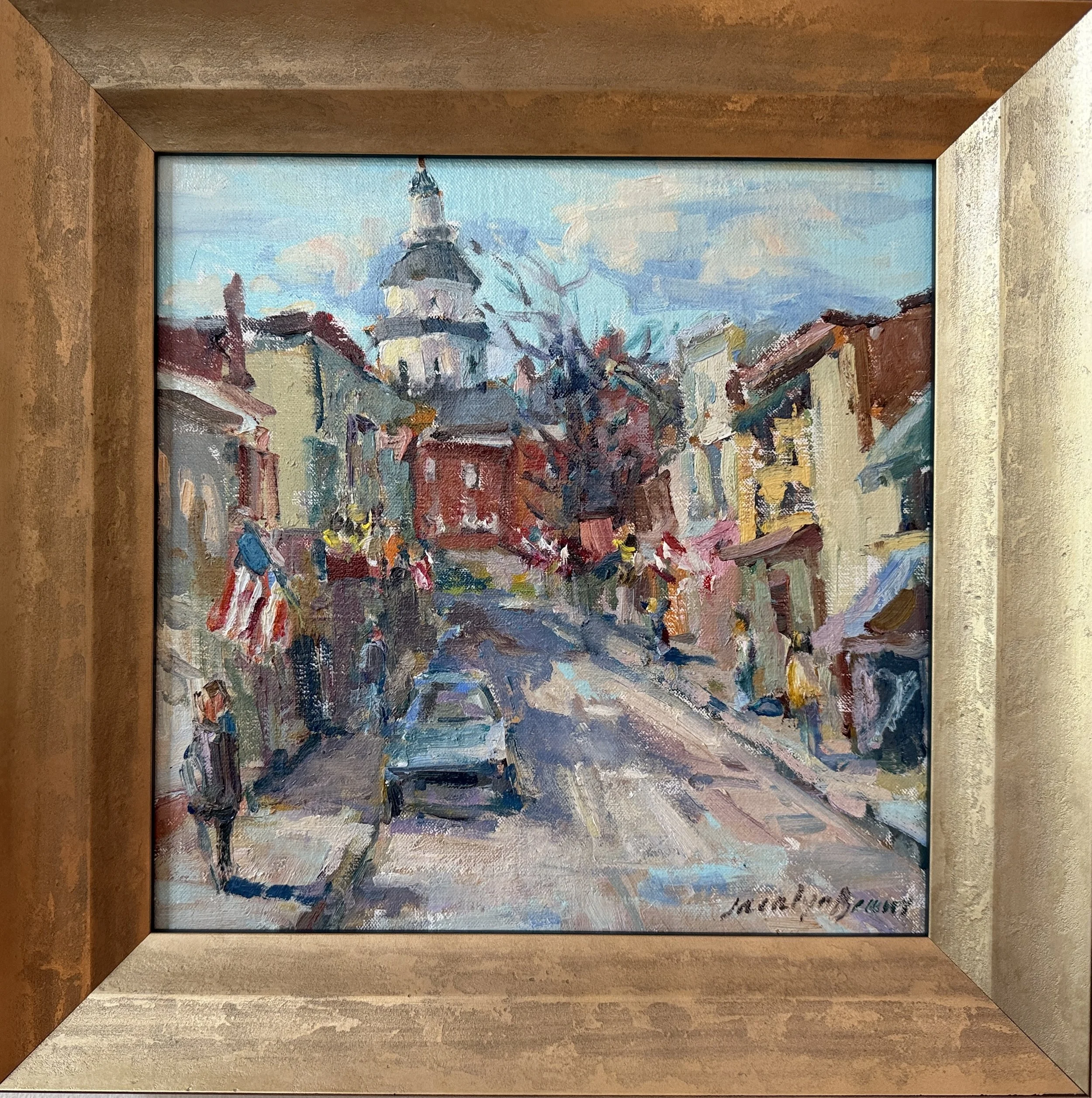 "Morning Walk" Jacalyn Beam 12x12 oil $1800