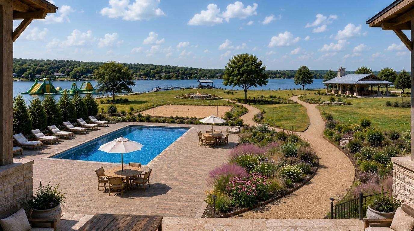 At The Canyon Club, the water is only the beginning. Between the infinity pool, fitness club with a plunge pool and sauna, and private boat slips, every day here is designed around time well spent on Lake Travis.

Explore Lake Homes &rarr; Link In Bi
